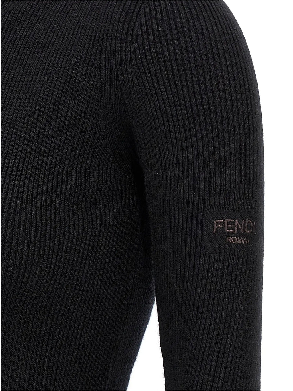 Fendi Black Wool Short Dress