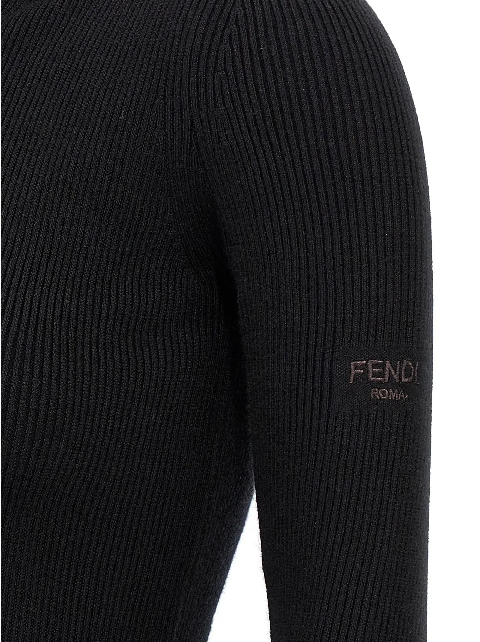 Fendi Black Wool Short Dress