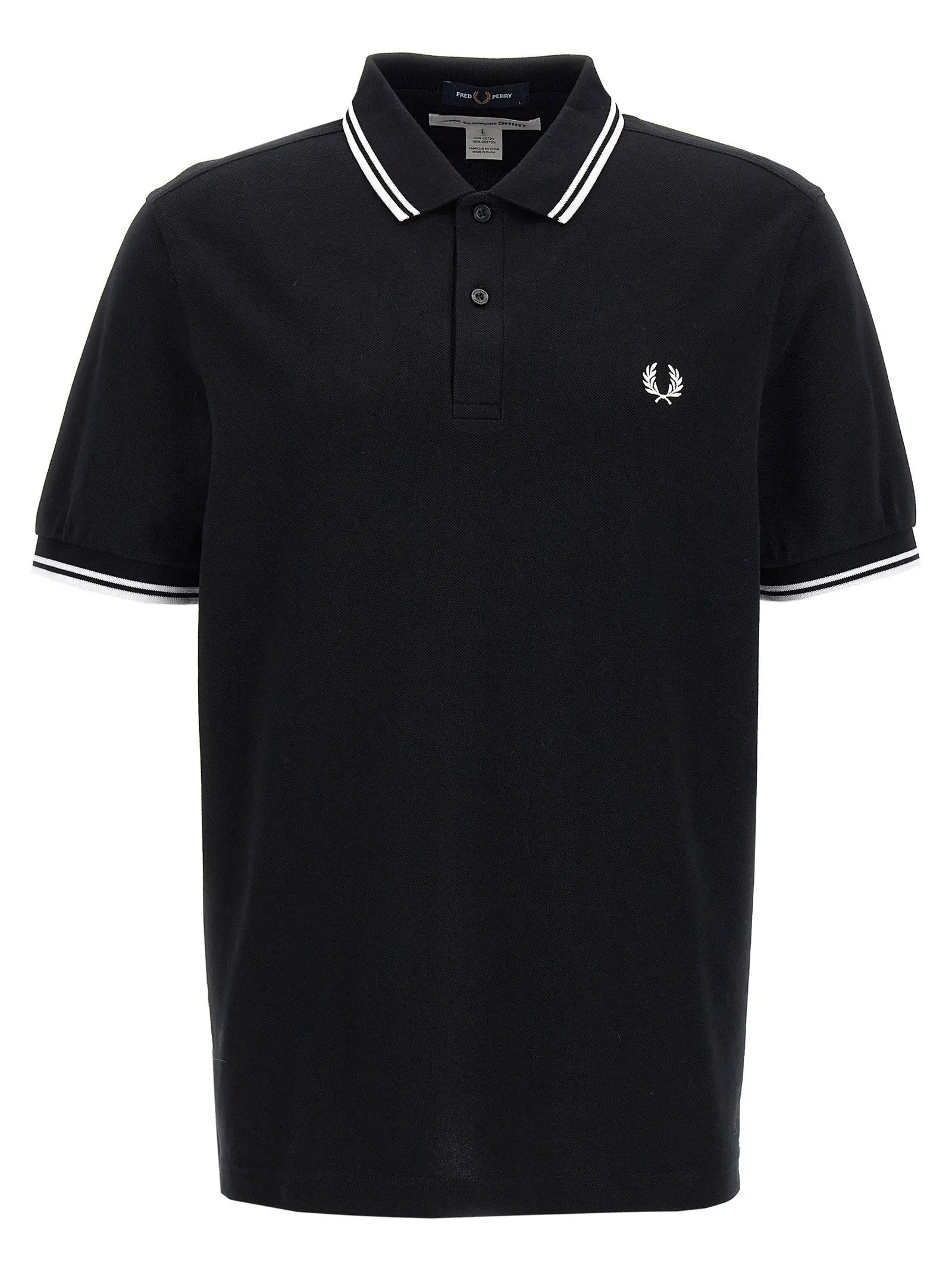 Comme Des Garçons Bicolor Cotton Polo Shirt