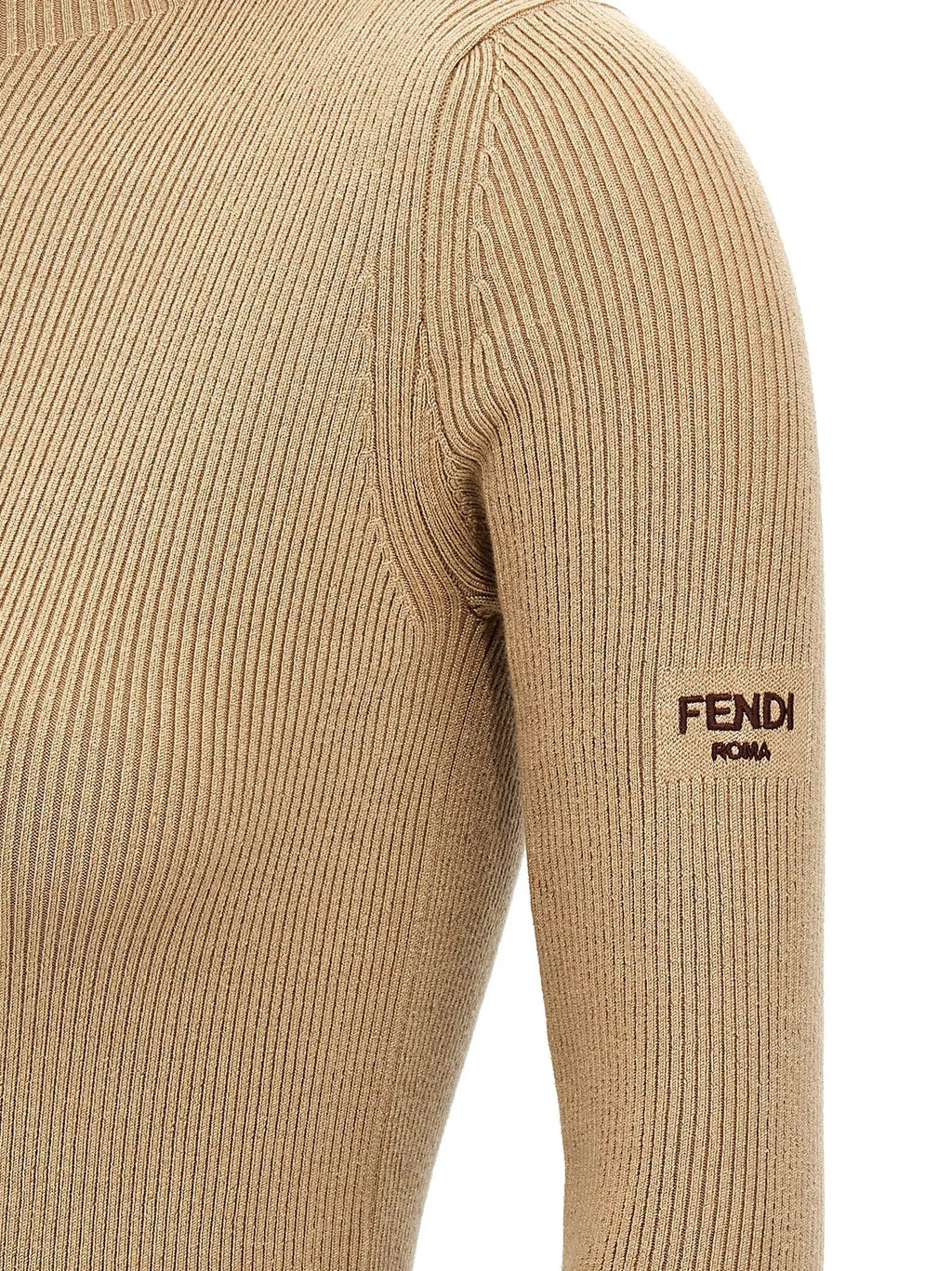Fendi Beige Wool Short Dress