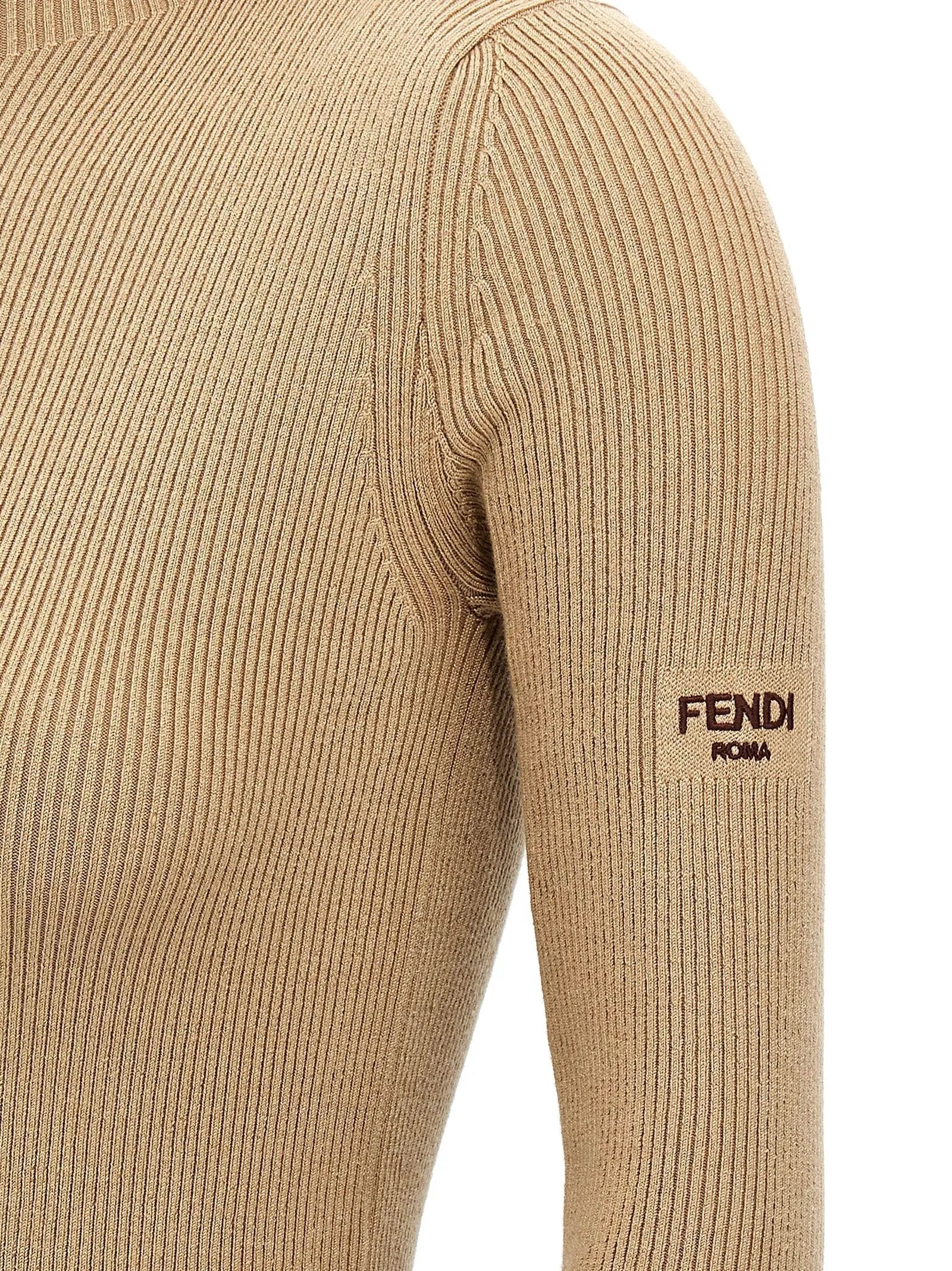 Fendi Beige Wool Short Dress