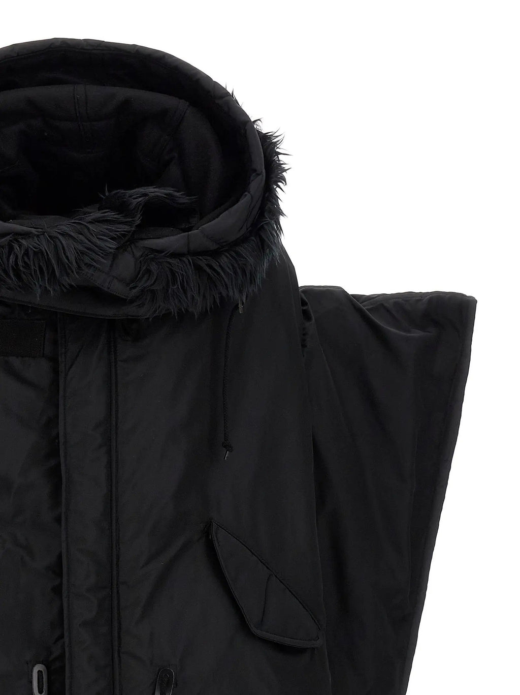 Junya Watanabe Black Nylon Full-Length Jacket