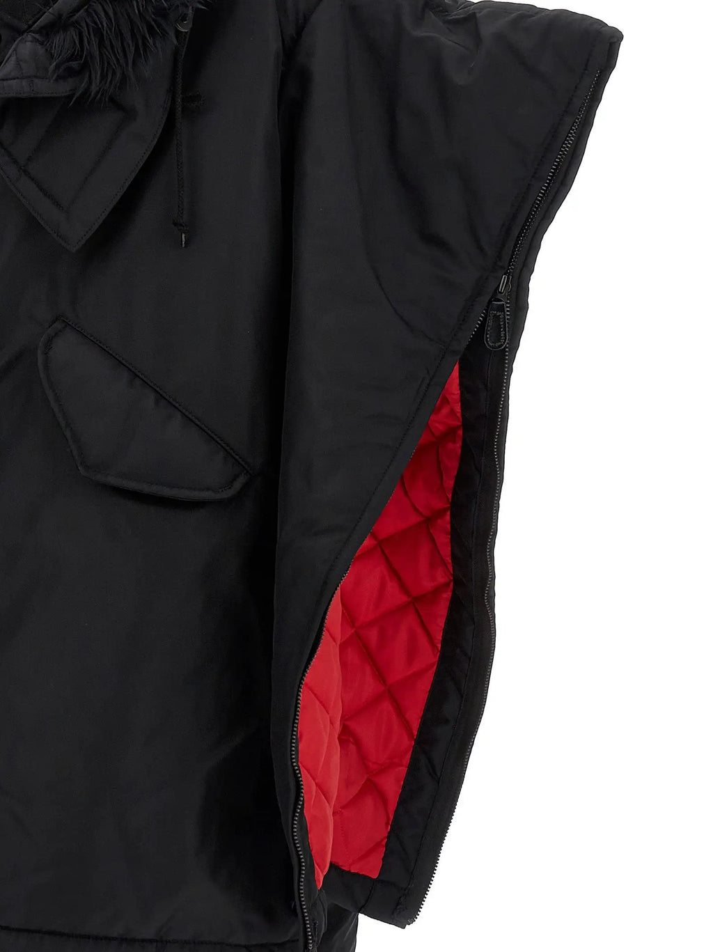 Junya Watanabe Black Nylon Full-Length Jacket