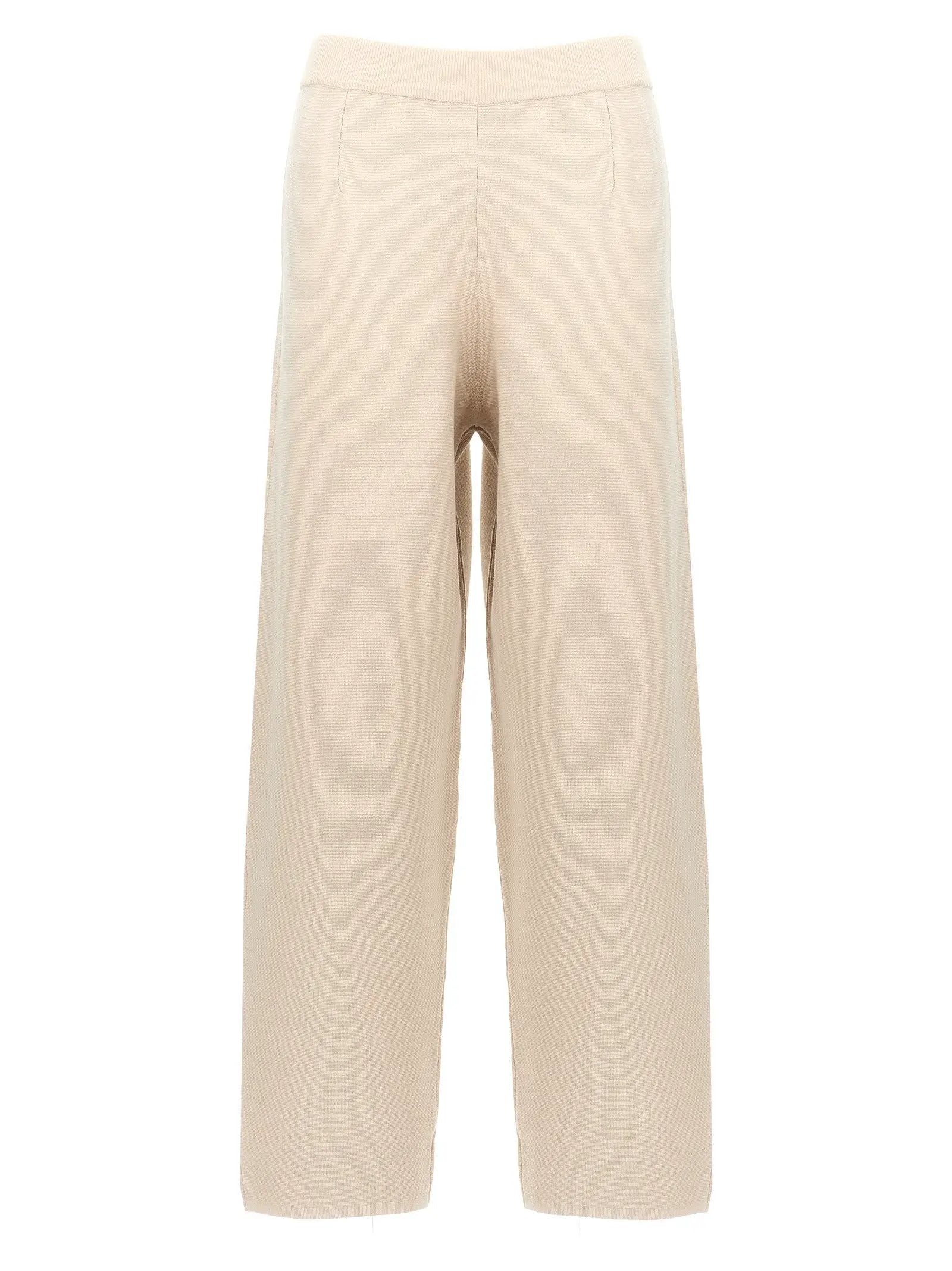 Max Mara Beige Viscose Casual Pants