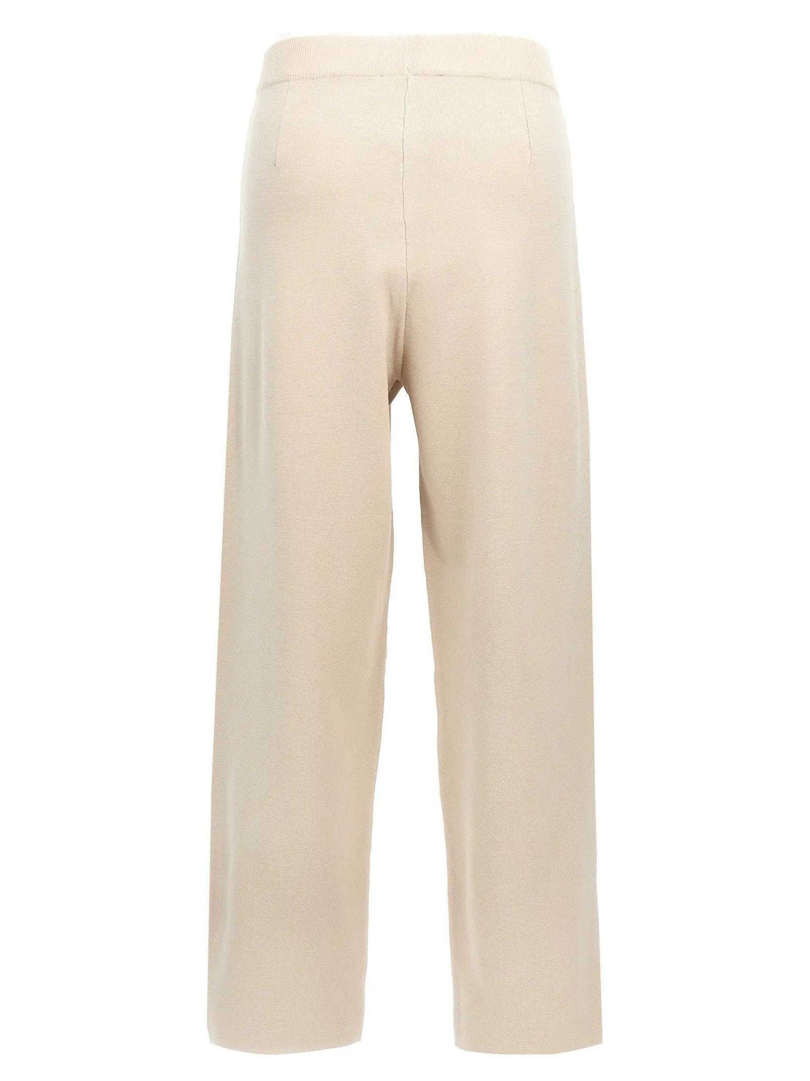 Max Mara Beige Viscose Casual Pants