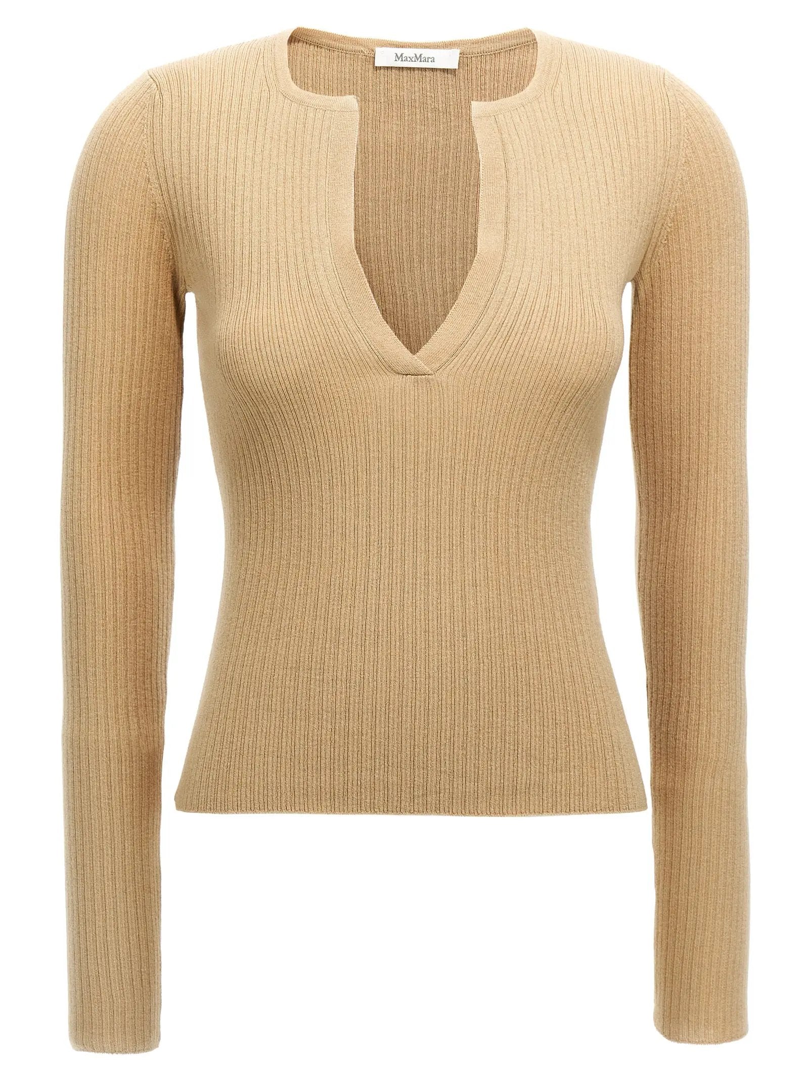 Max Mara Beige Silk Cardigan