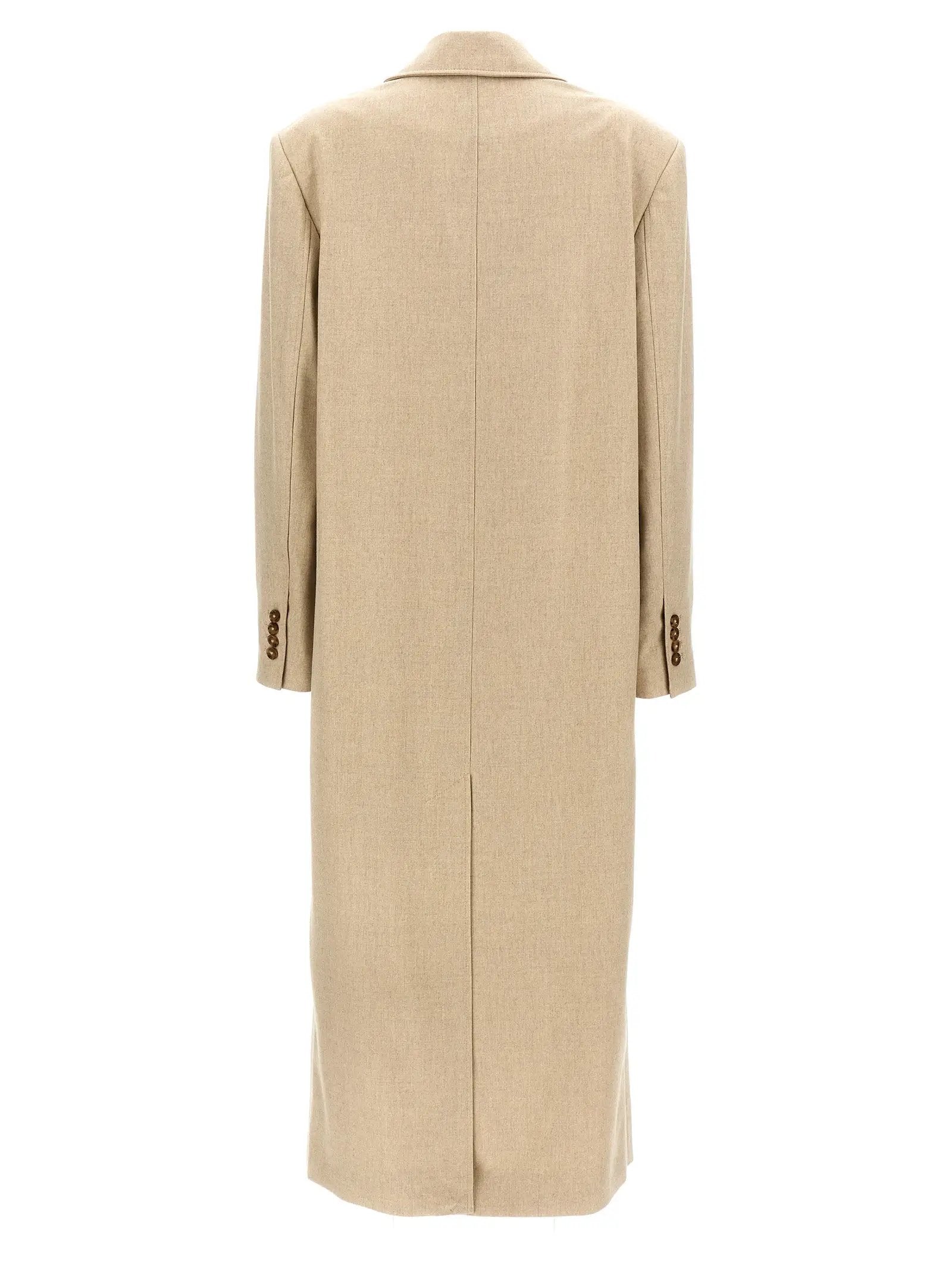 Loulou De Saison Beige Virgin Wool Coat