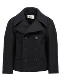 Saint Laurent Black Virgin Wool Coat