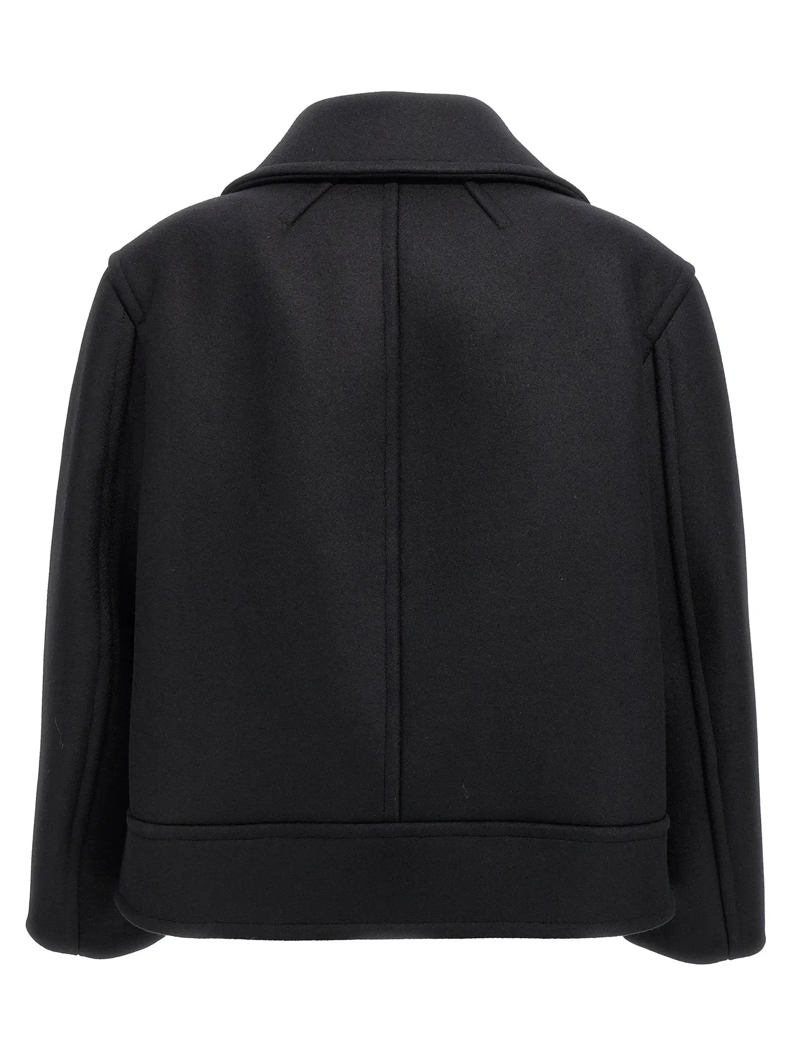 Saint Laurent Black Virgin Wool Coat