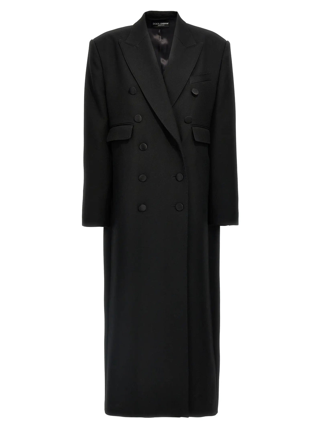 Manteau Dolce & Gabbana en laine vierge noire