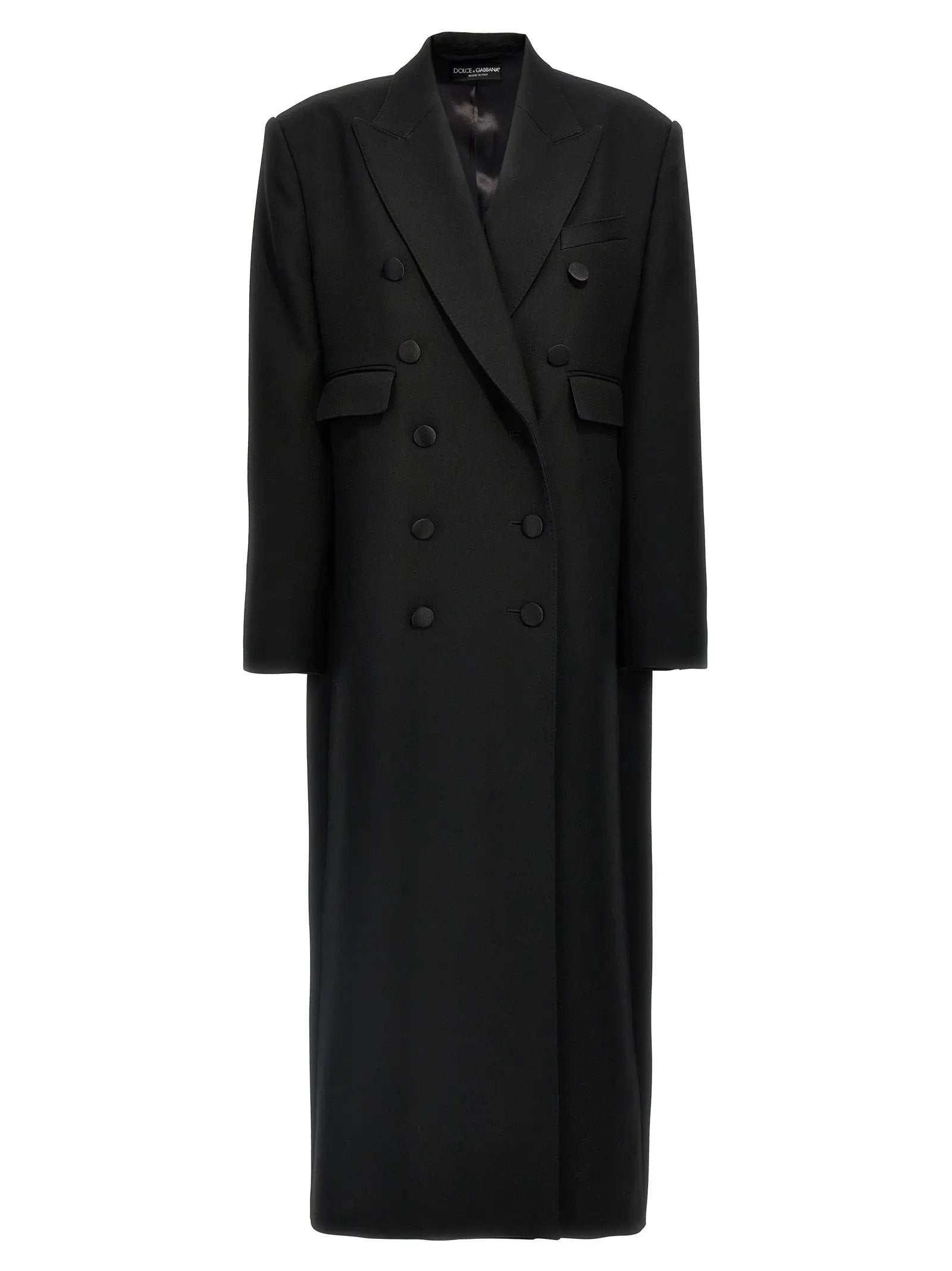 Manteau Dolce & Gabbana en laine vierge noire
