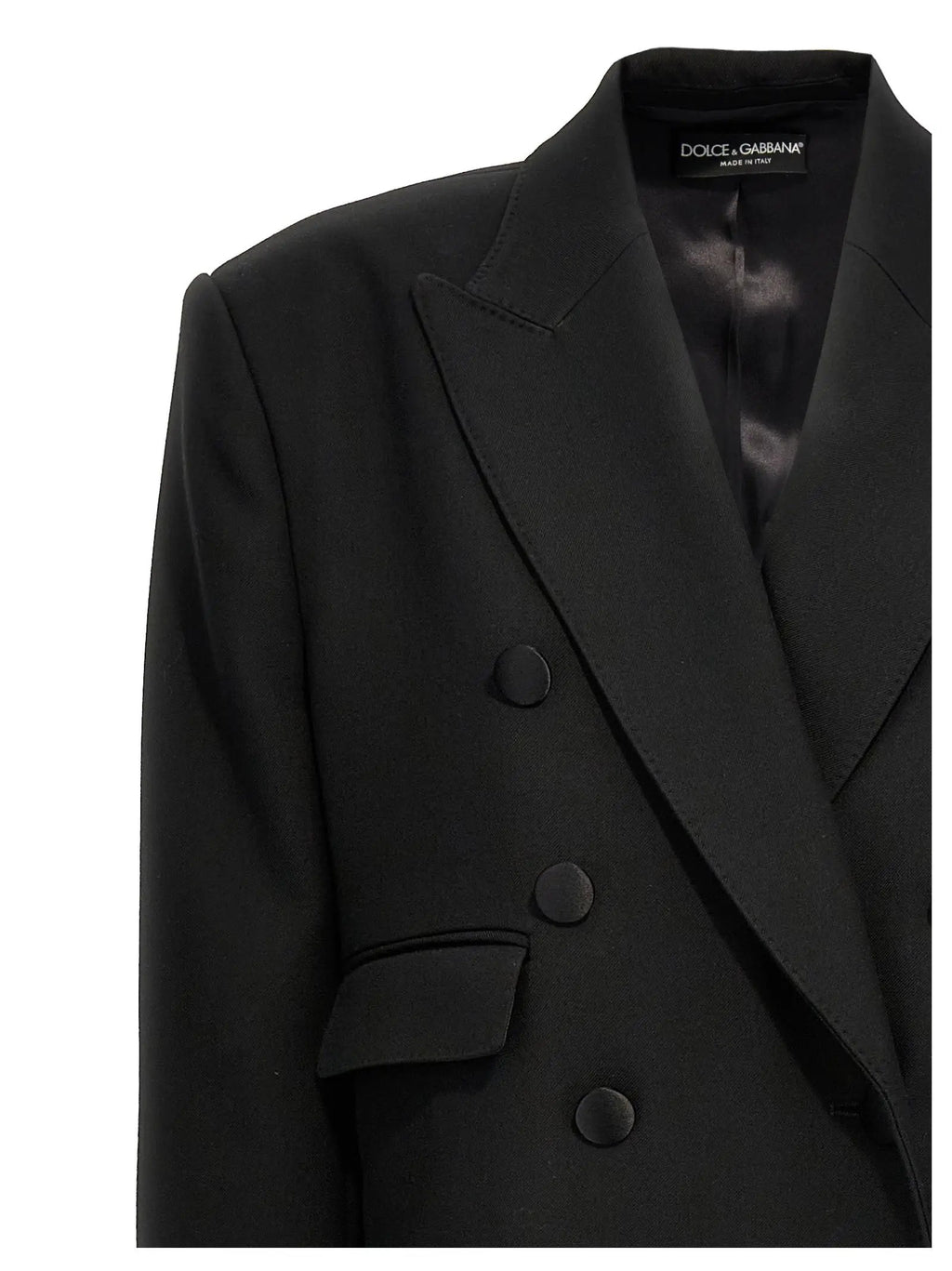 Manteau Dolce & Gabbana en laine vierge noire
