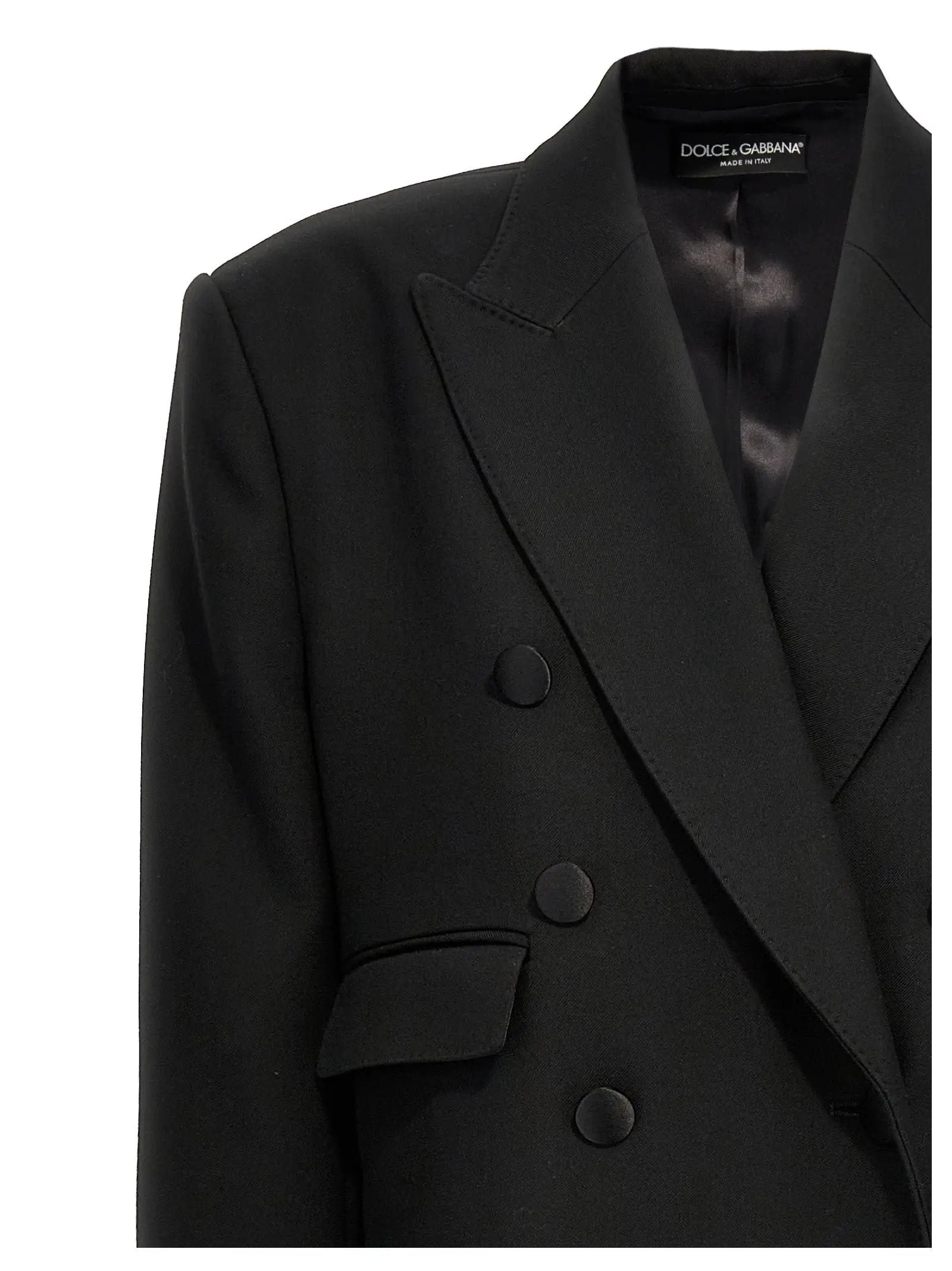 Manteau Dolce & Gabbana en laine vierge noire