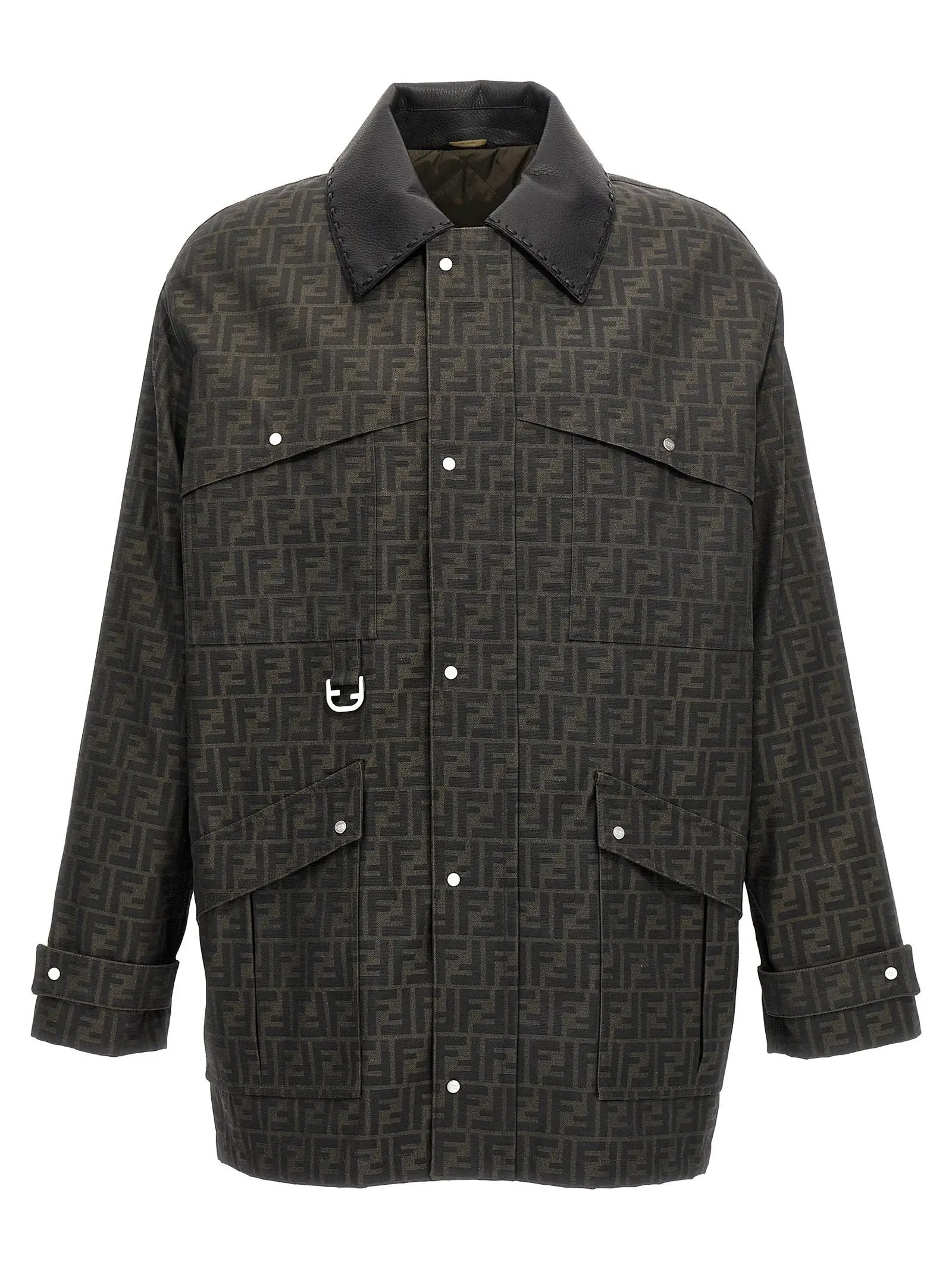 Fendi Brown Polyester Full-Length Jacket