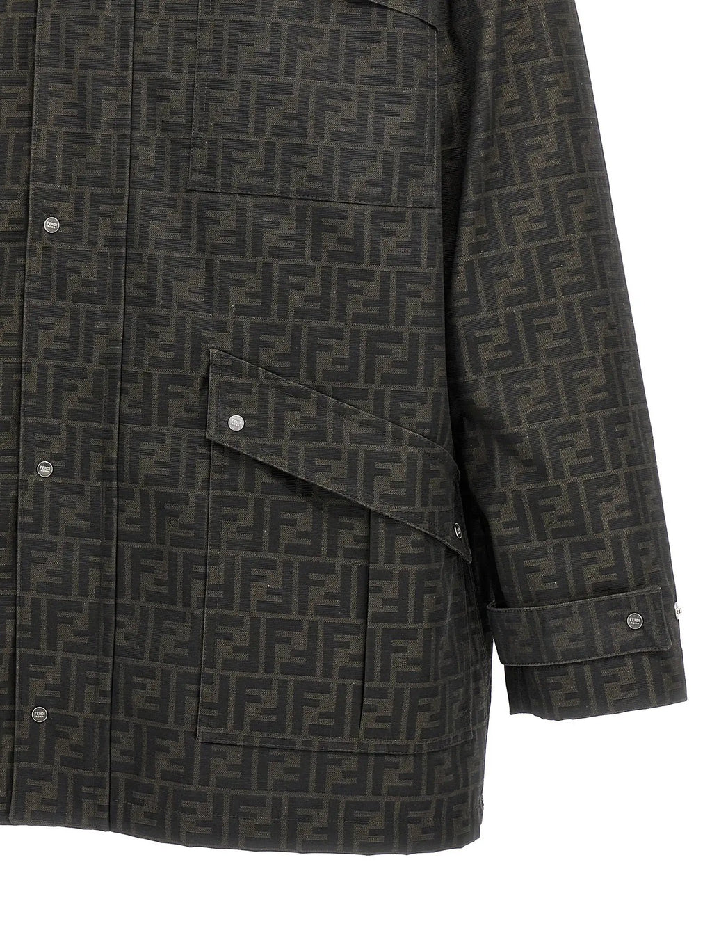 Fendi Brown Polyester Full-Length Jacket
