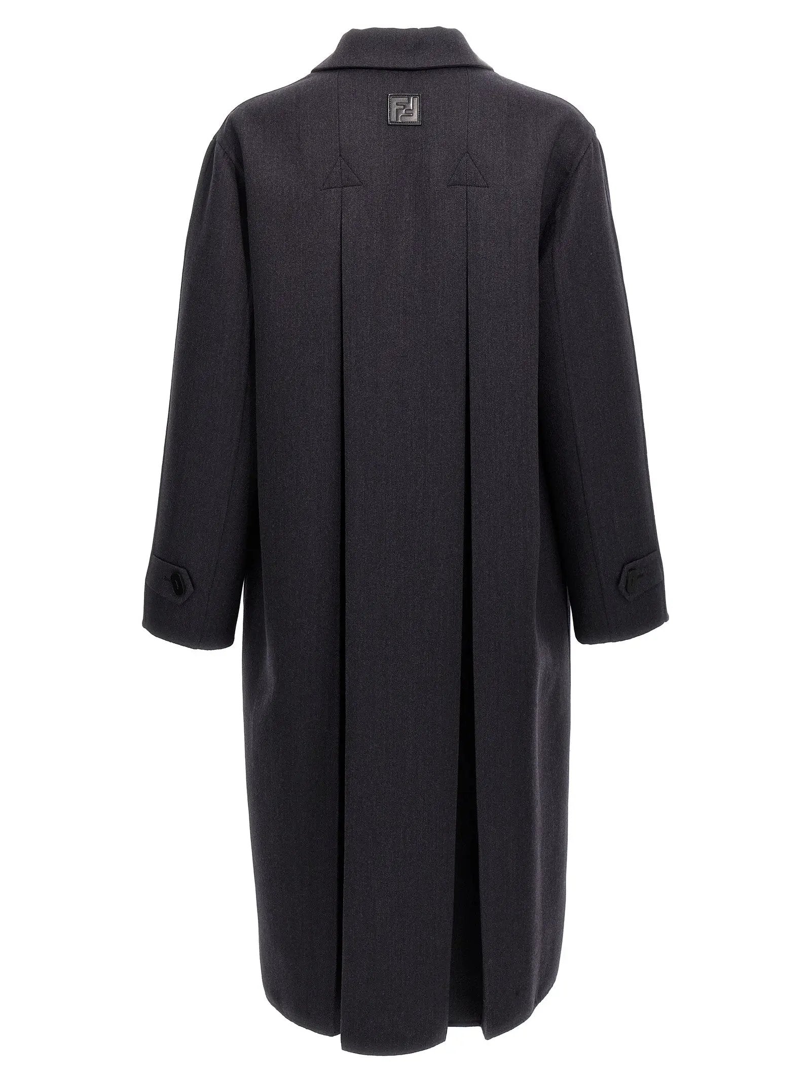 Fendi Blue Virgin Wool Coat