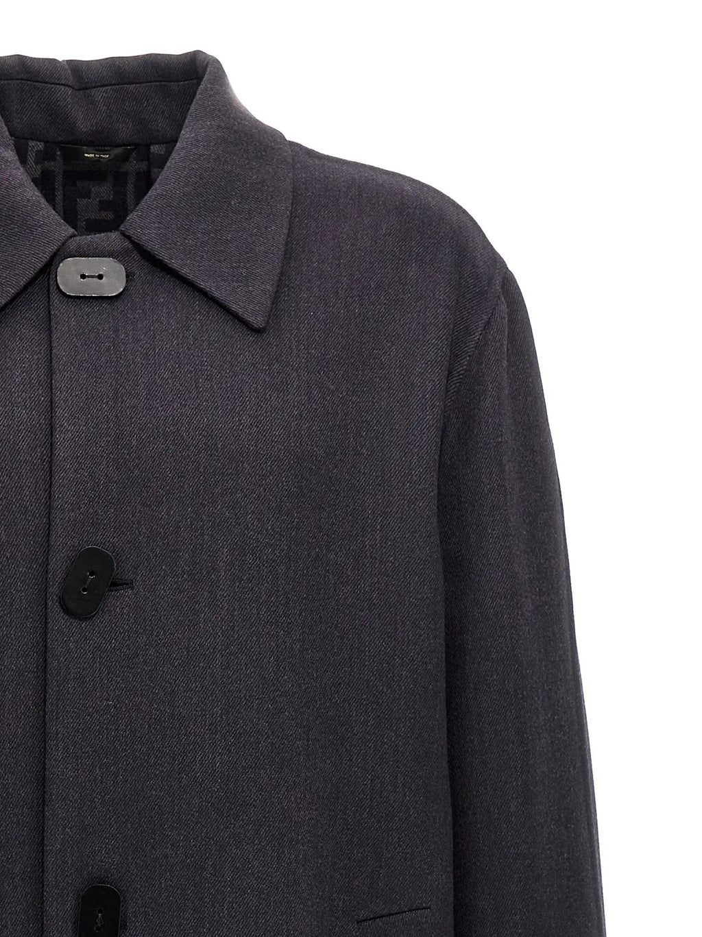 Fendi Blue Virgin Wool Coat