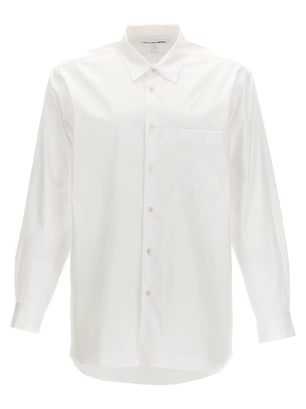 Comme Des Garçons White Cotton Blouse