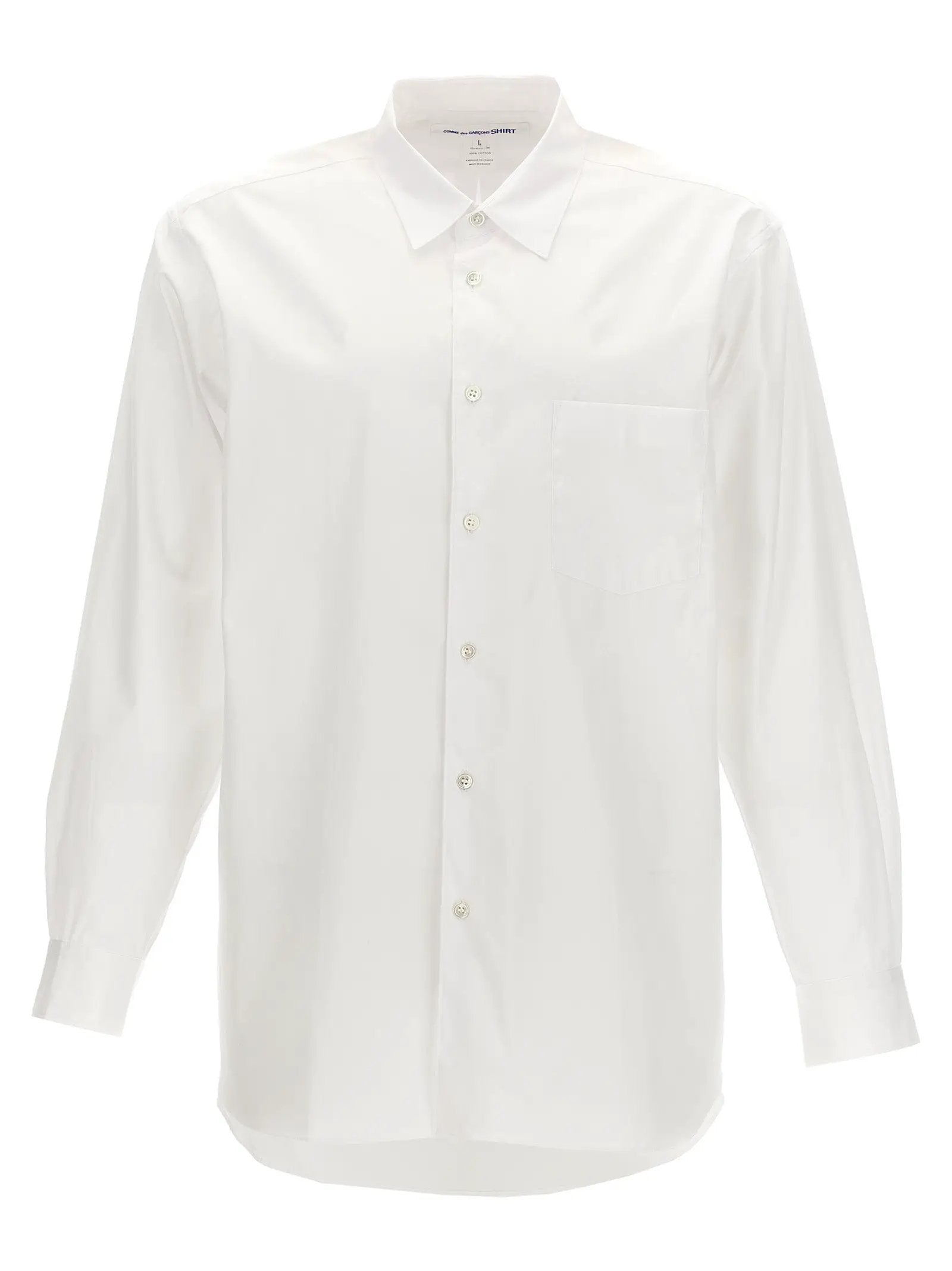 Comme Des Garçons White Cotton Blouse