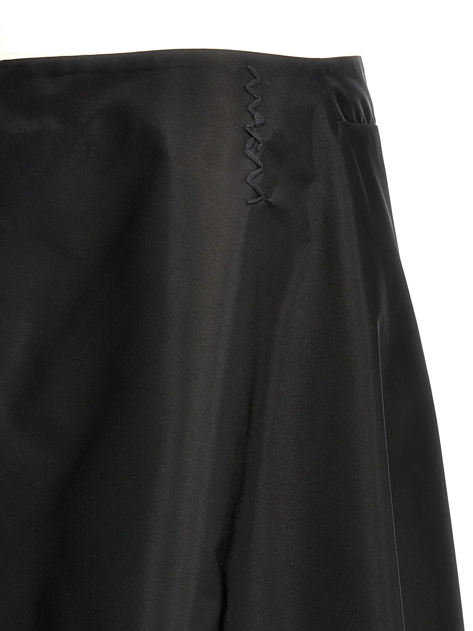 Marni Black Polyamide Midi Skirt