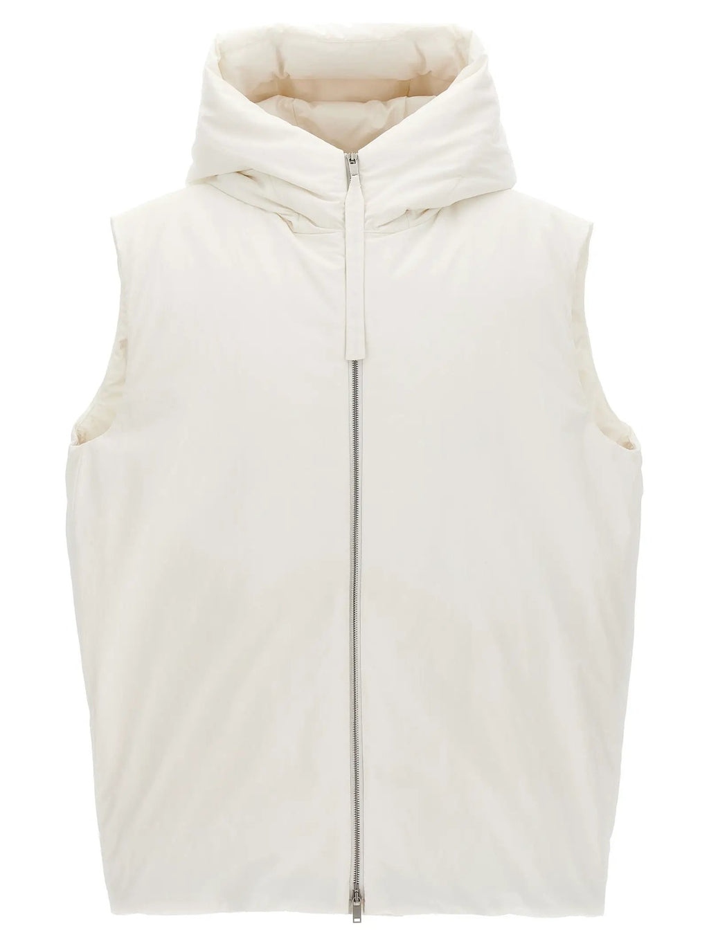 Jil Sander White Polyester Sleeveless Jacket
