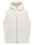 Jil Sander White Polyester Sleeveless Jacket