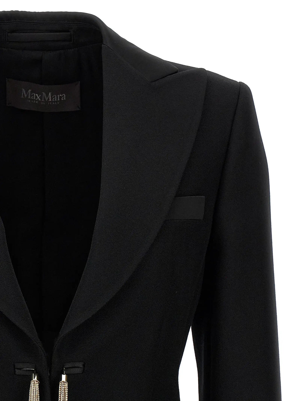 Max Mara Black Virgin Wool Blazer