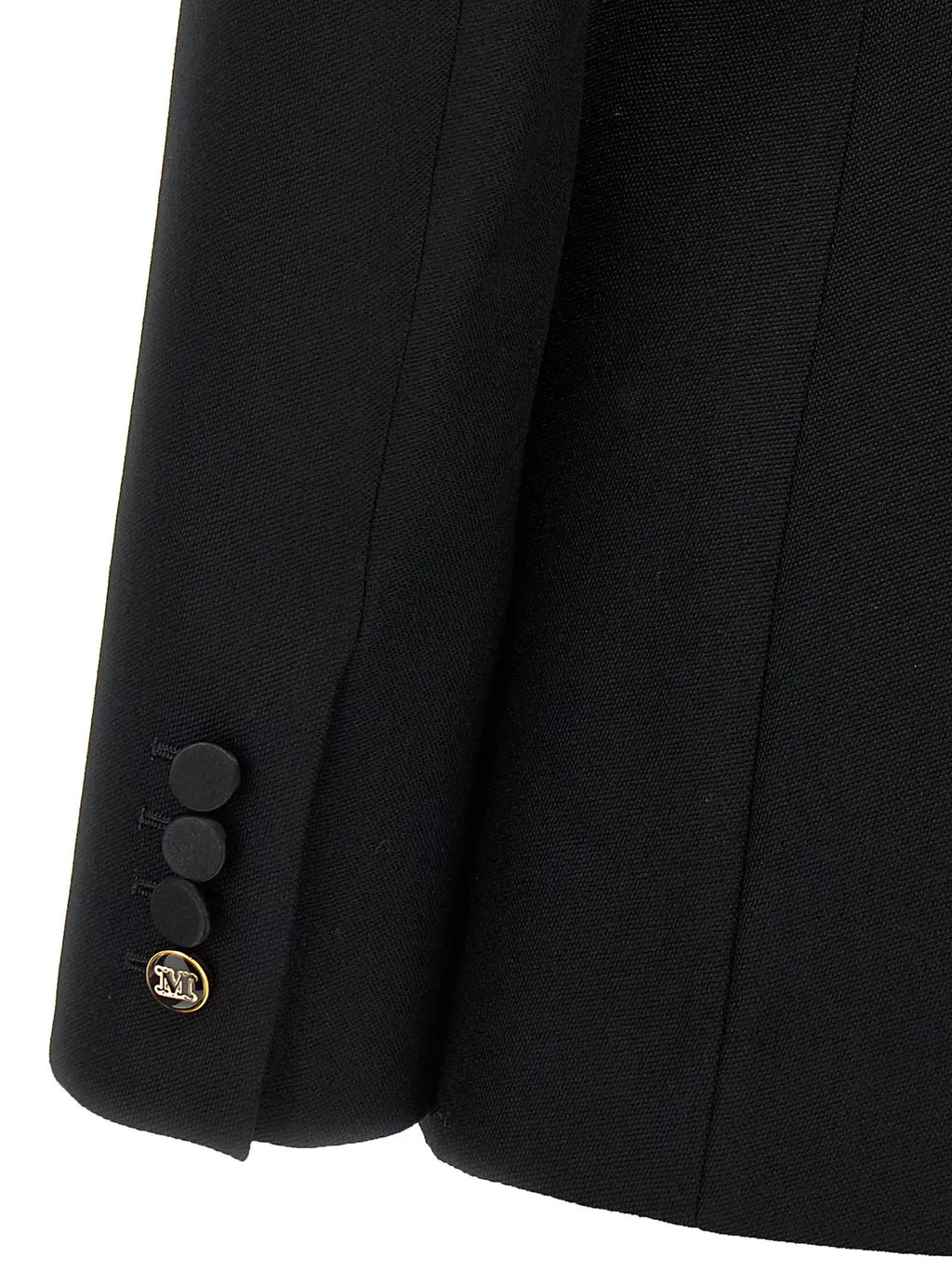 Max Mara Black Virgin Wool Blazer