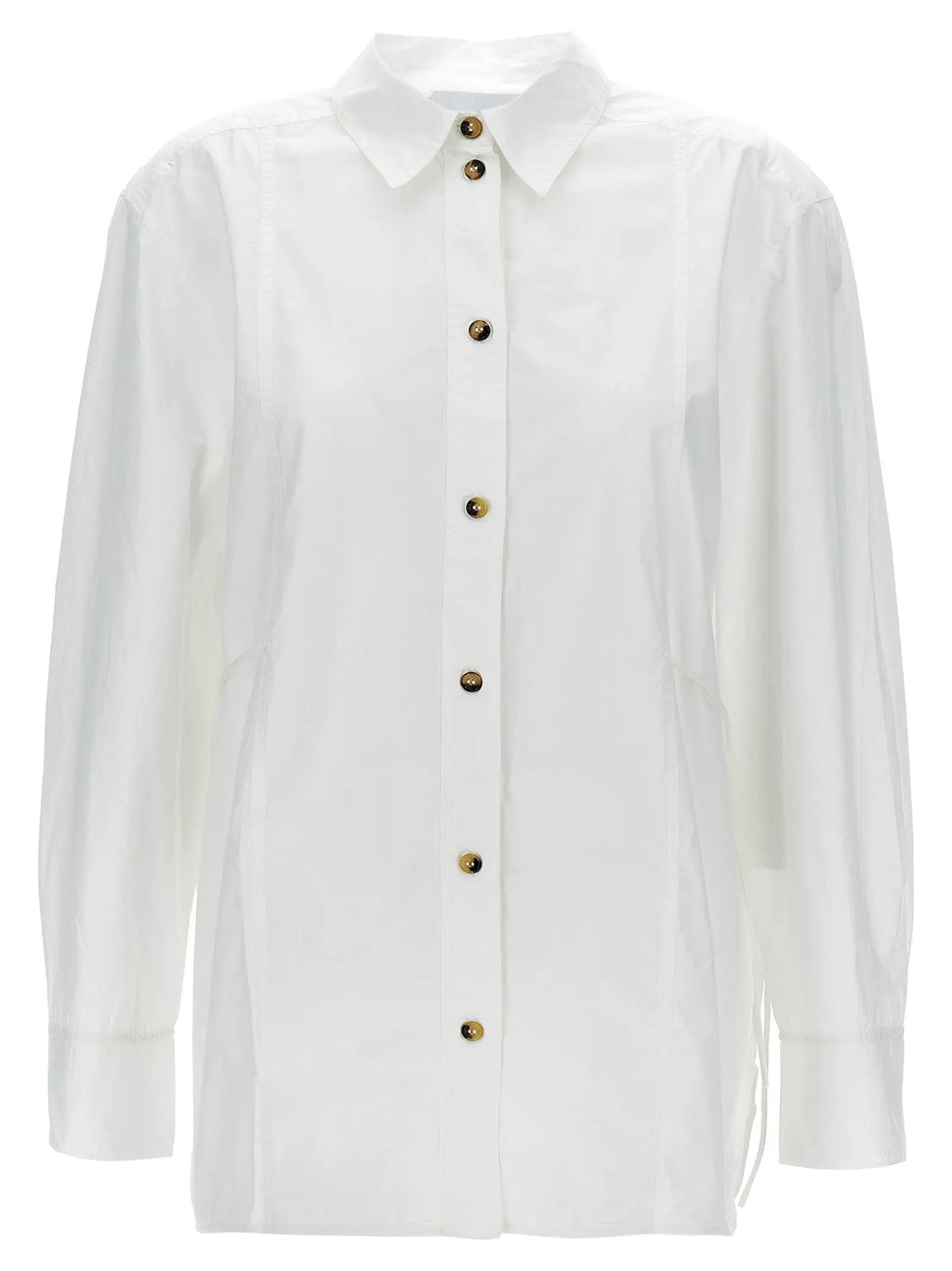 Ganni White Cotton Blouse