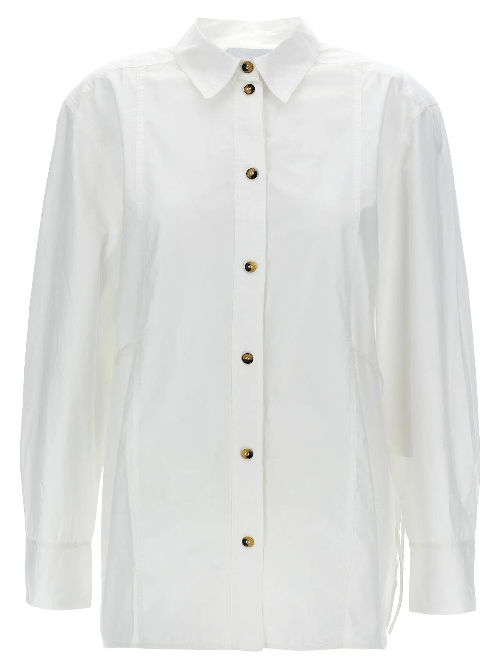 Ganni White Cotton Blouse