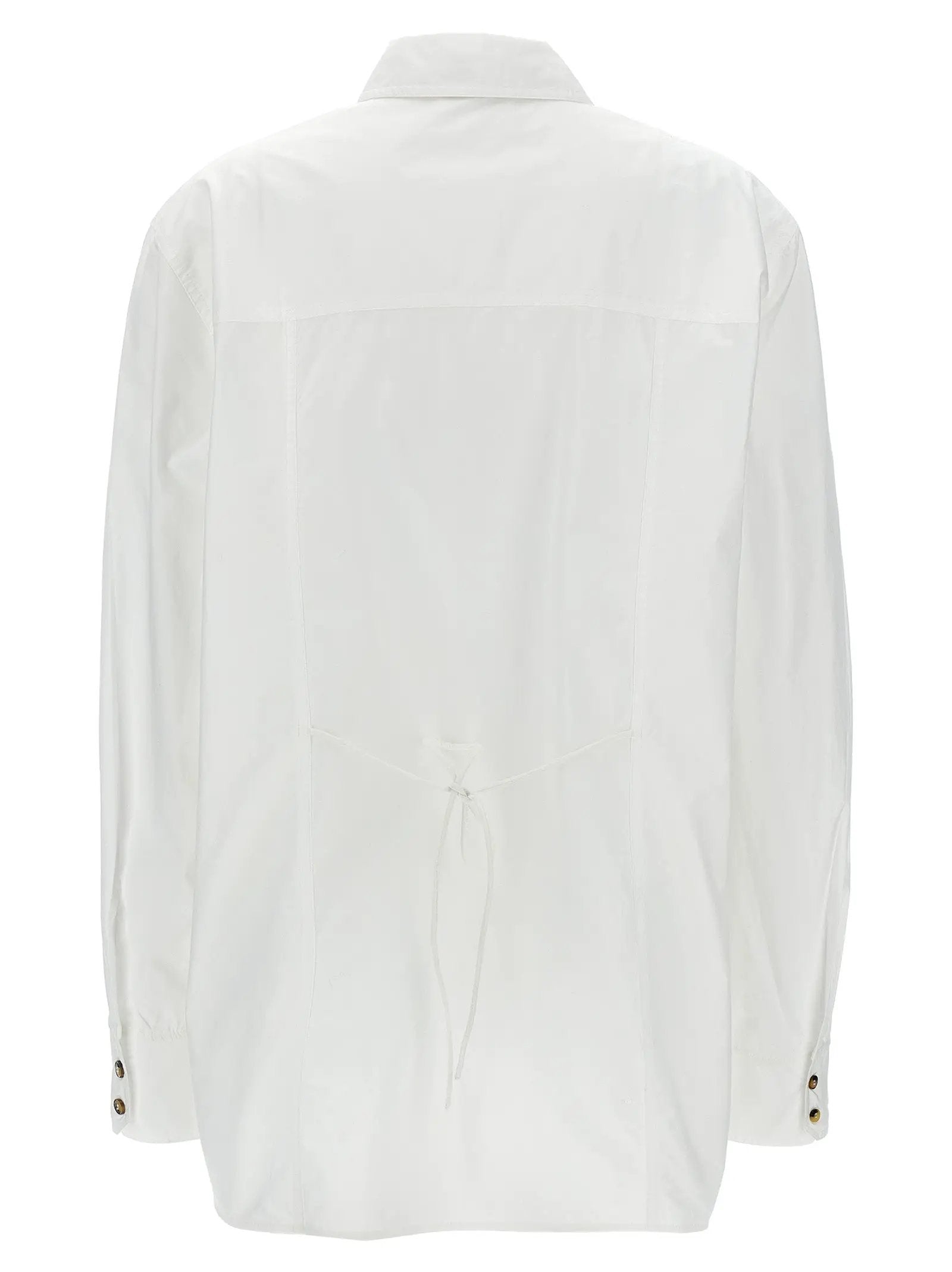 Ganni White Cotton Blouse