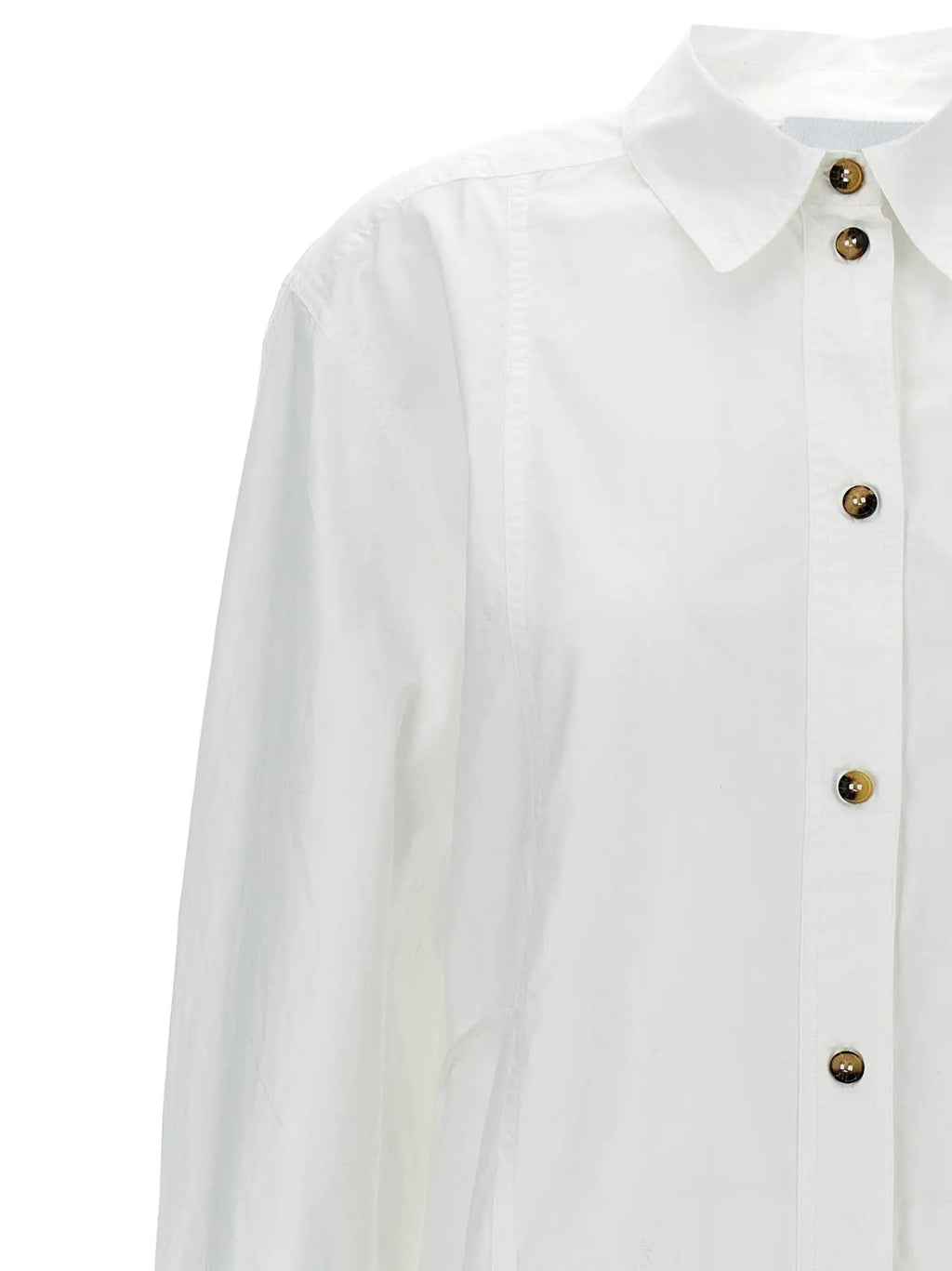 Ganni White Cotton Blouse