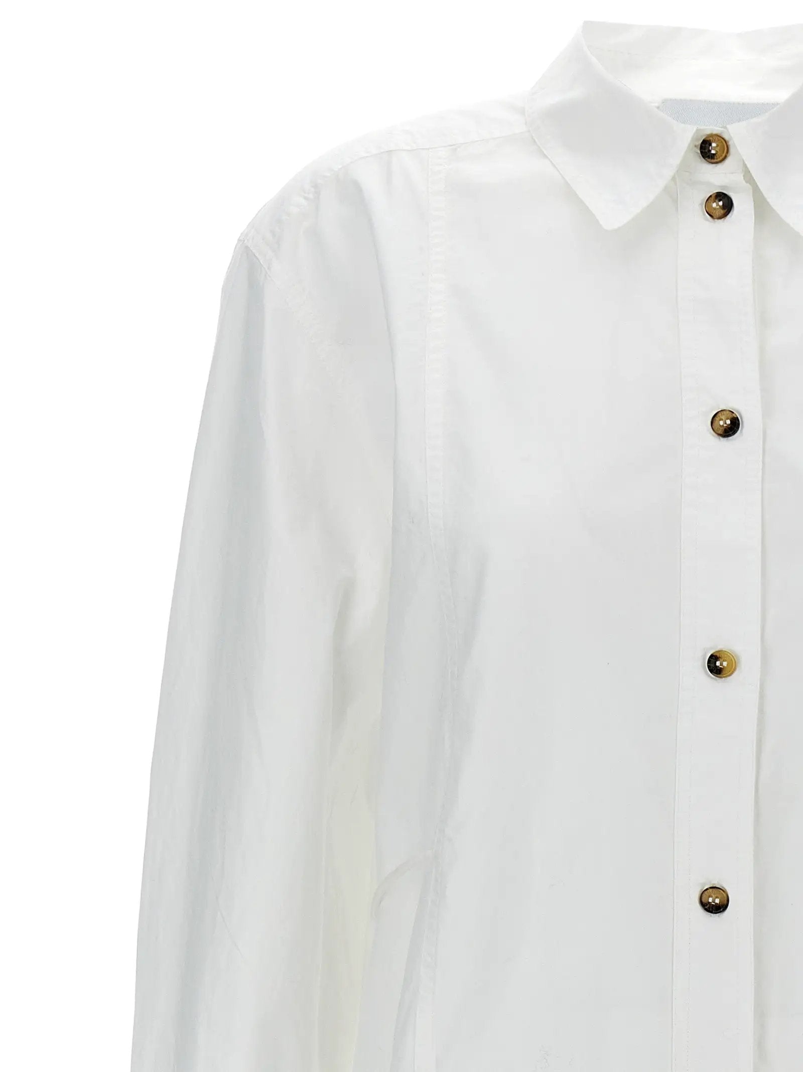 Ganni White Cotton Blouse