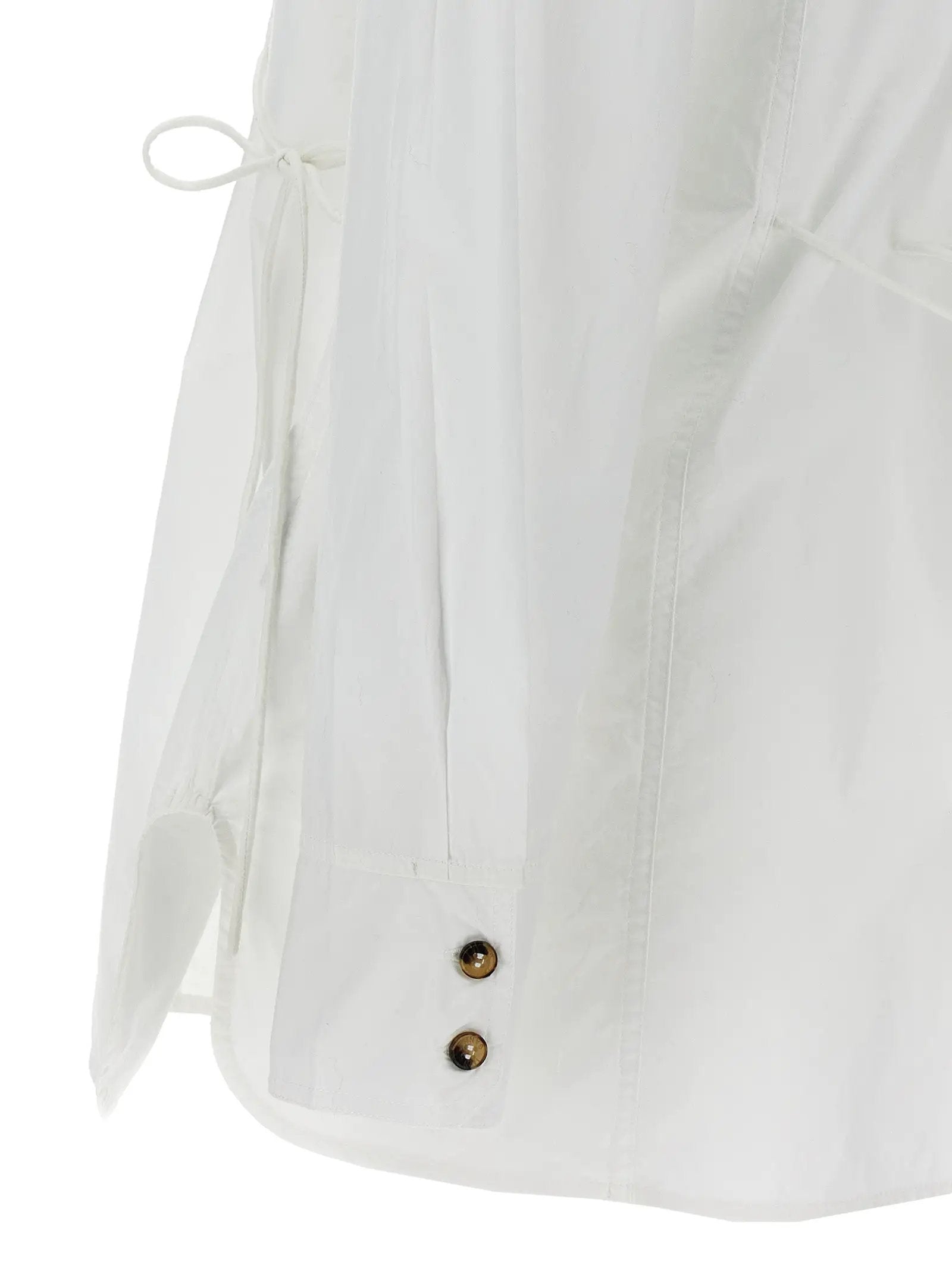 Ganni White Cotton Blouse