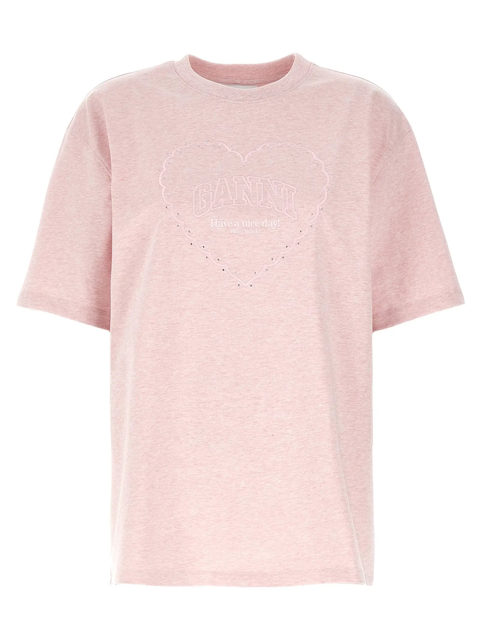 Ganni Multicolor Cotton T-Shirt