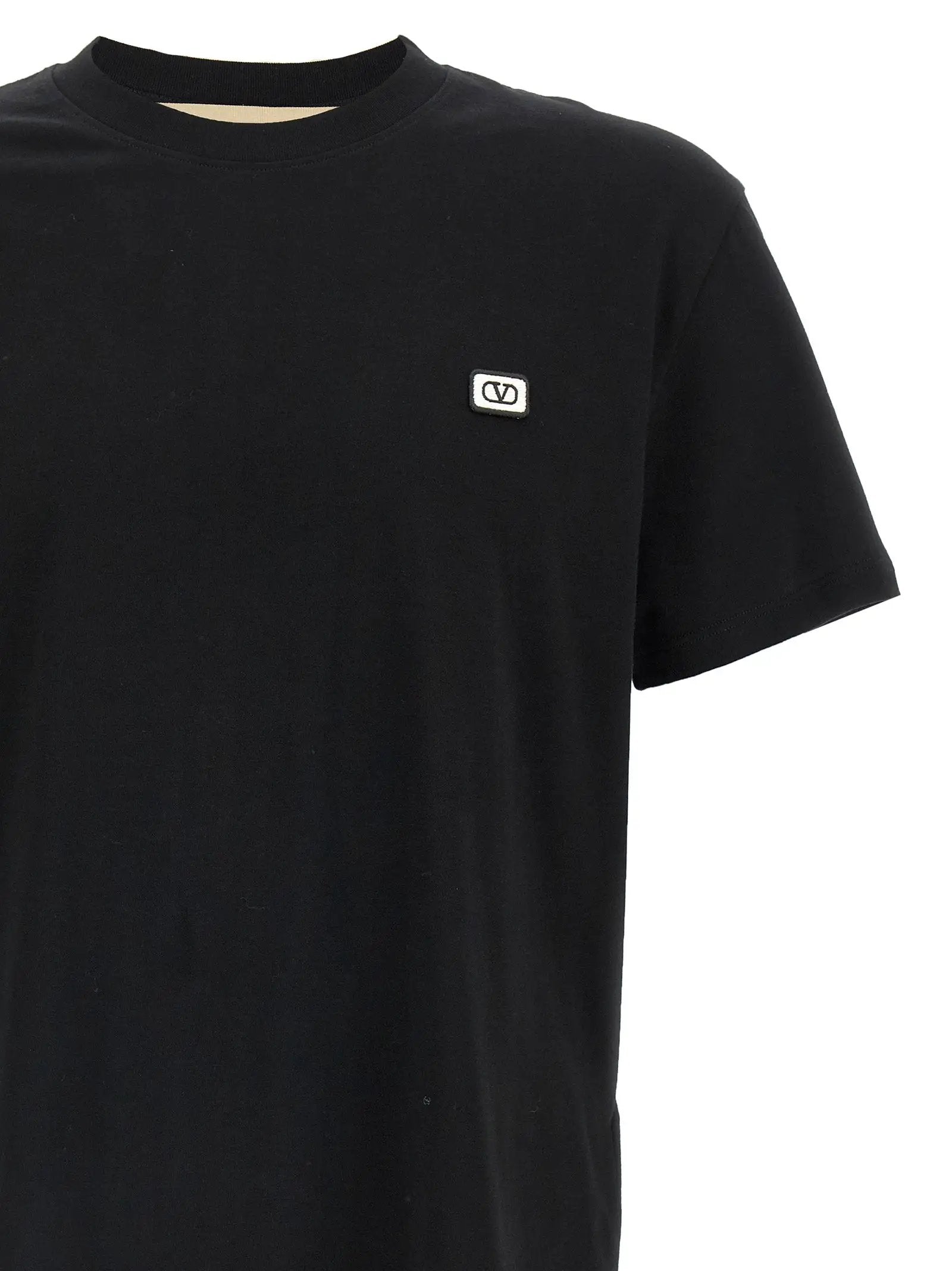 Valentino Garavani Black Cotton T-Shirt
