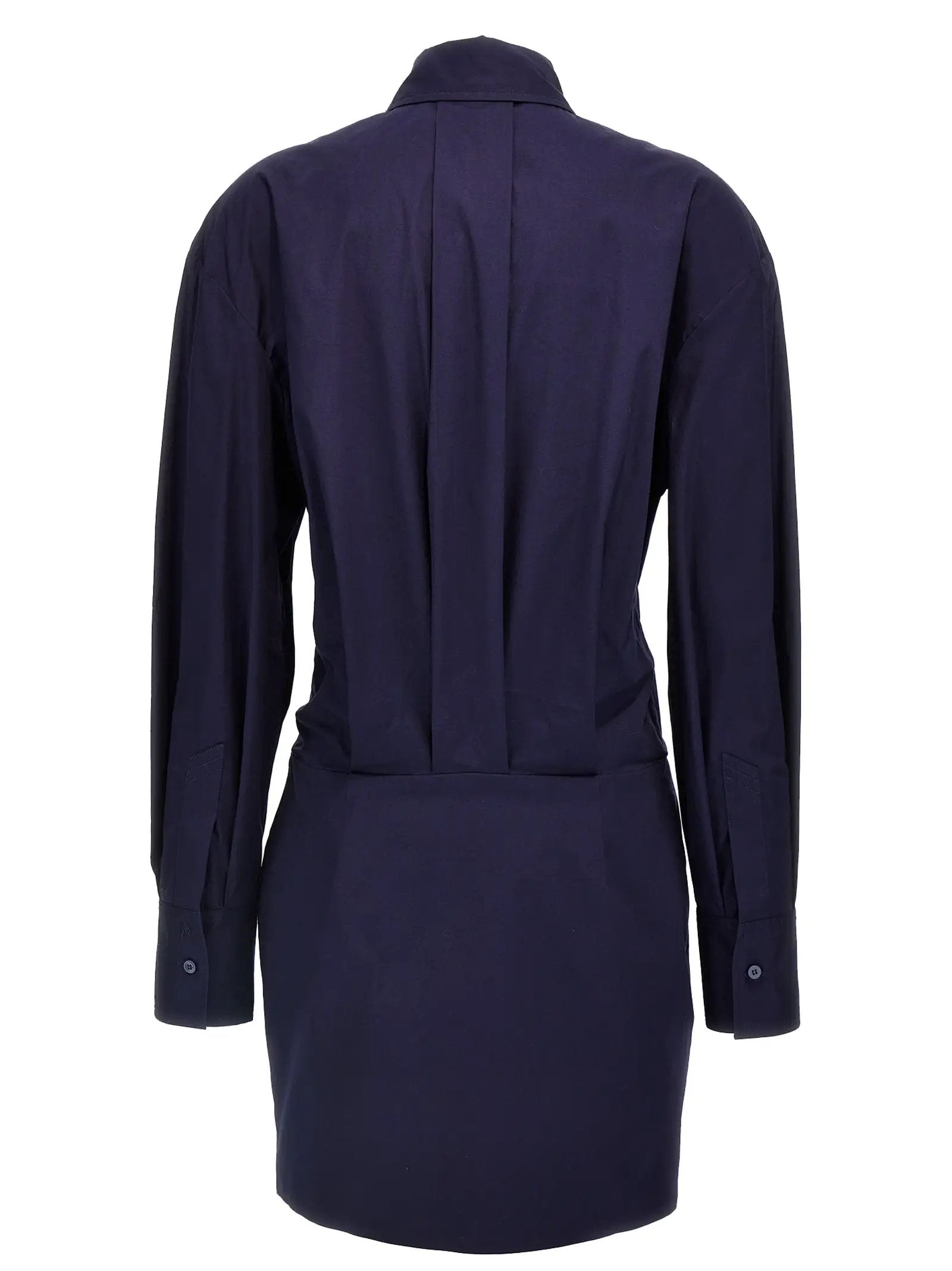 The Attico Blue Cotton Short Dress
