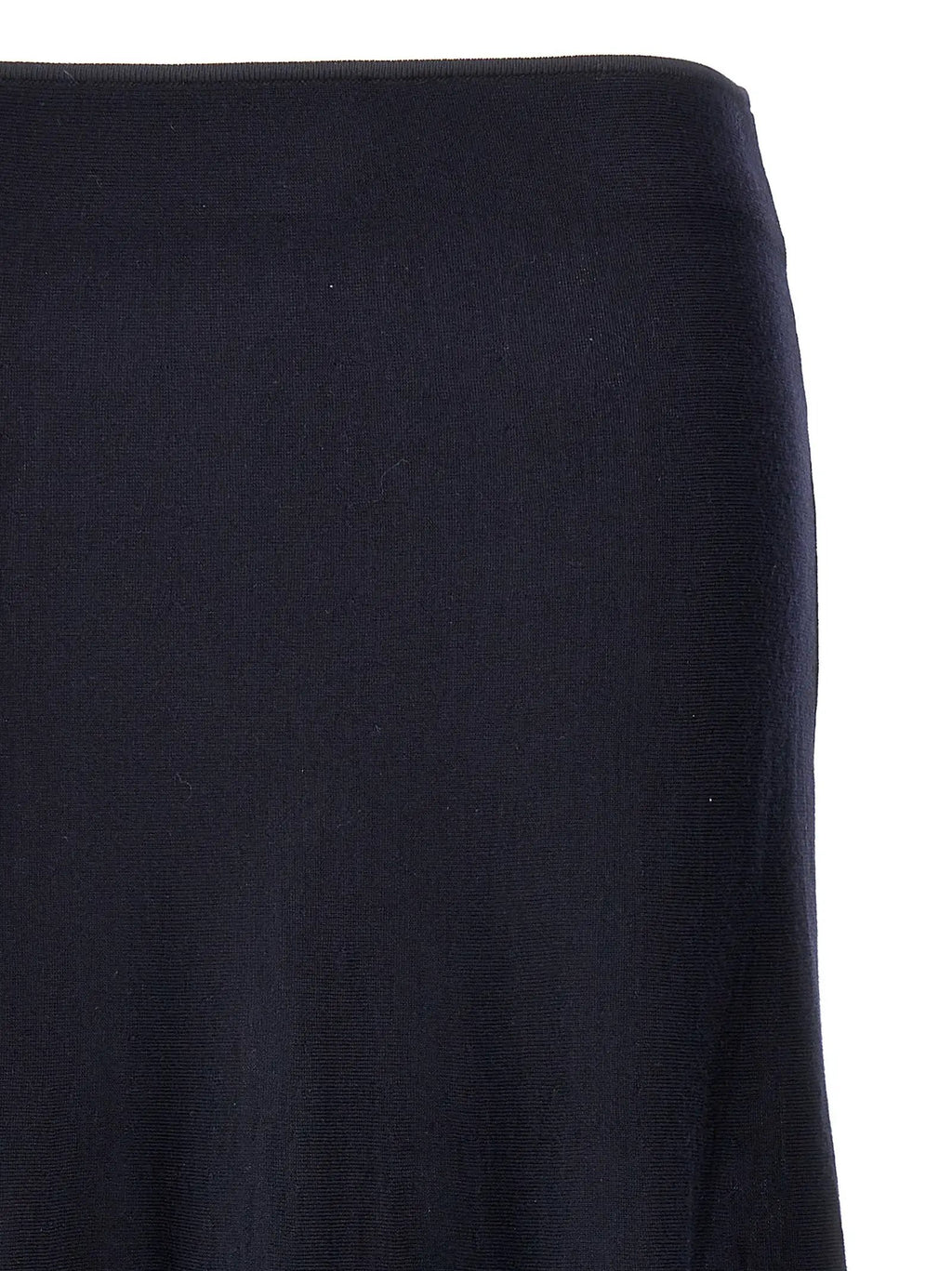Khaite Blue Wool Midi Skirt