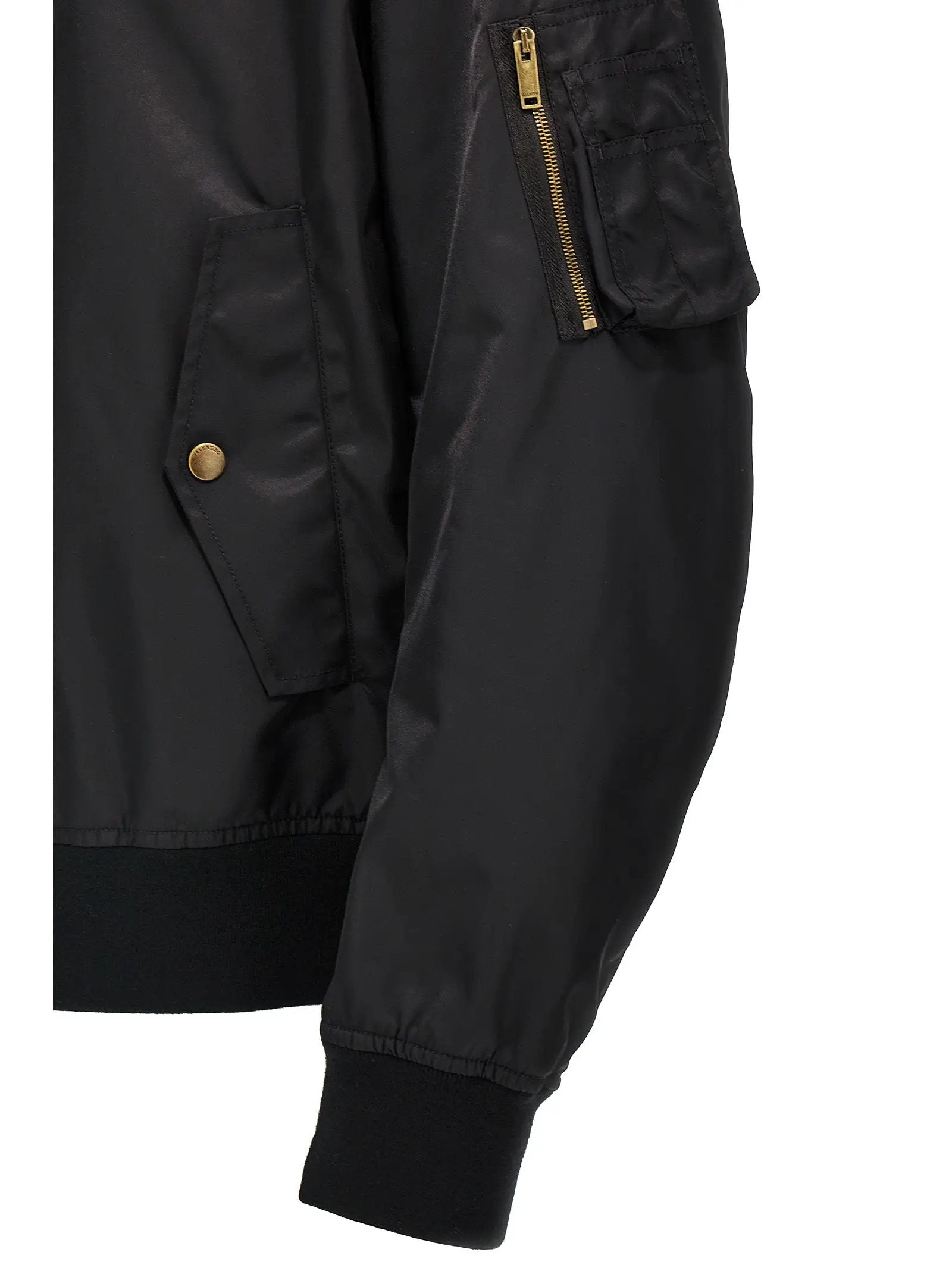 Valentino Garavani Black Polyamide Bomber