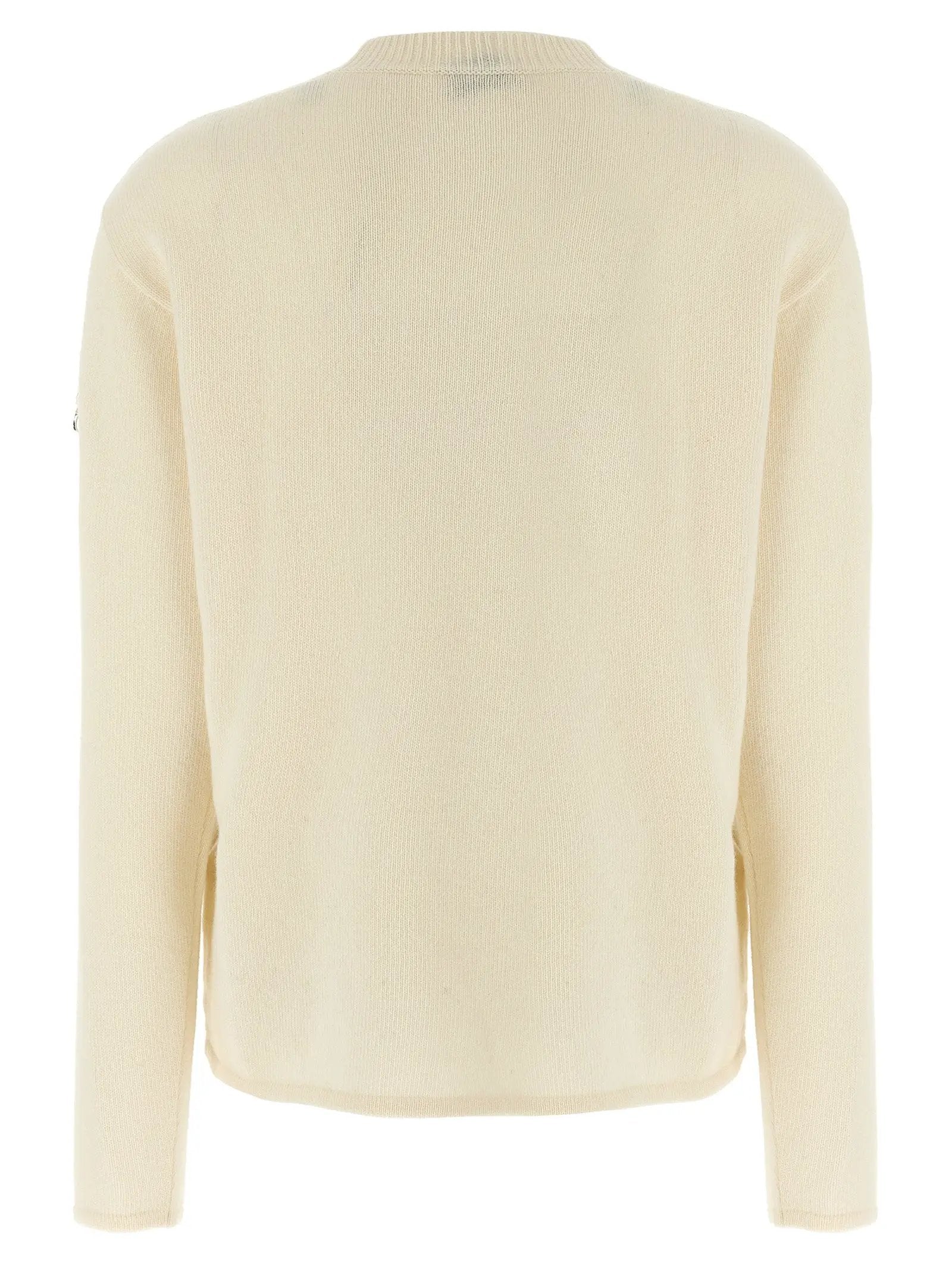 MONCLER GENIUS White Wool Cardigan