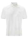Brunello Cucinelli White Cotton Polo Shirt