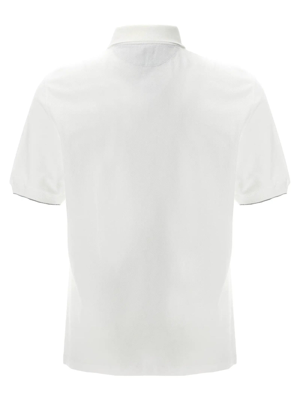 Brunello Cucinelli White Cotton Polo Shirt