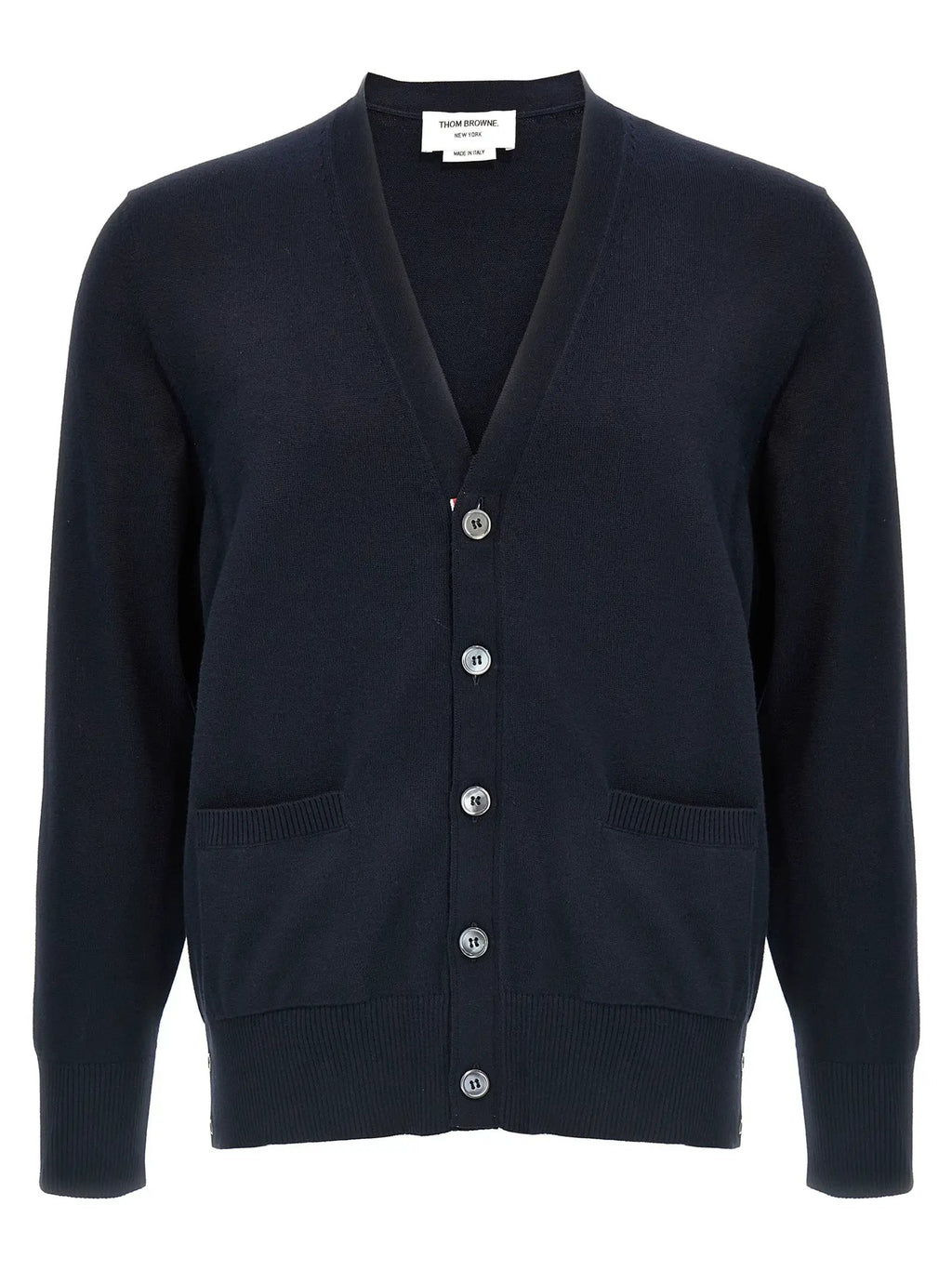Thom Browne Blue Cotton Cardigan