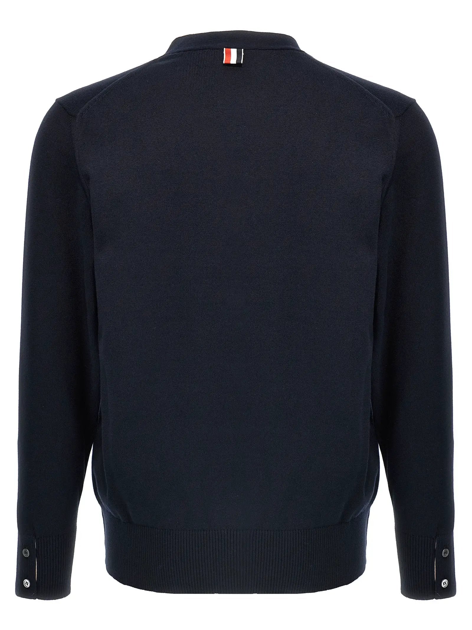 Thom Browne Blue Cotton Cardigan