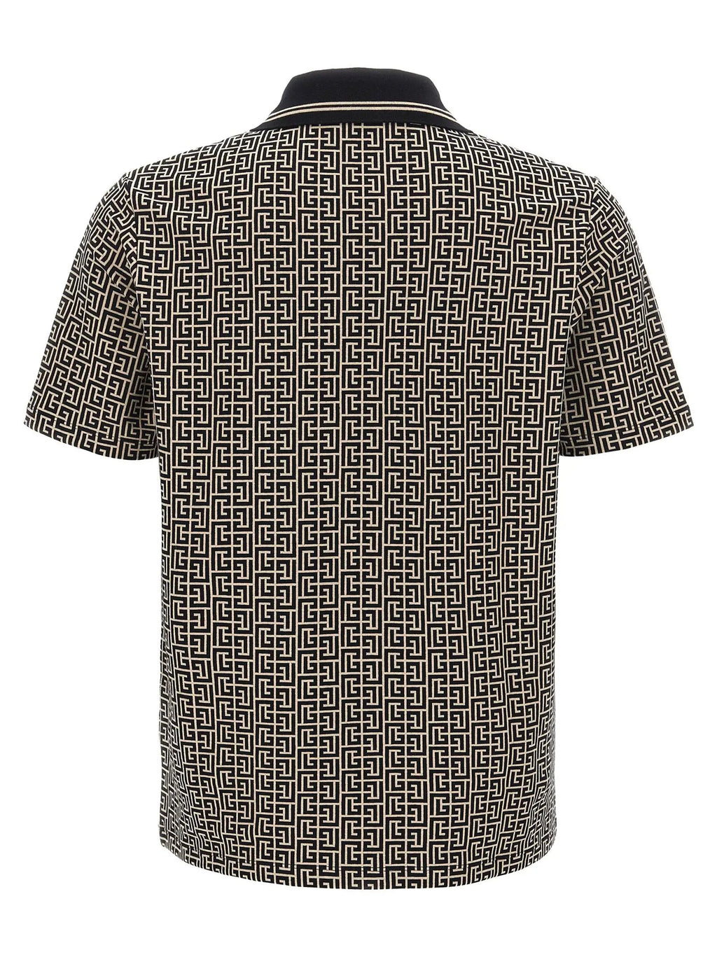 Balmain Bicolor Cotton Polo Shirt