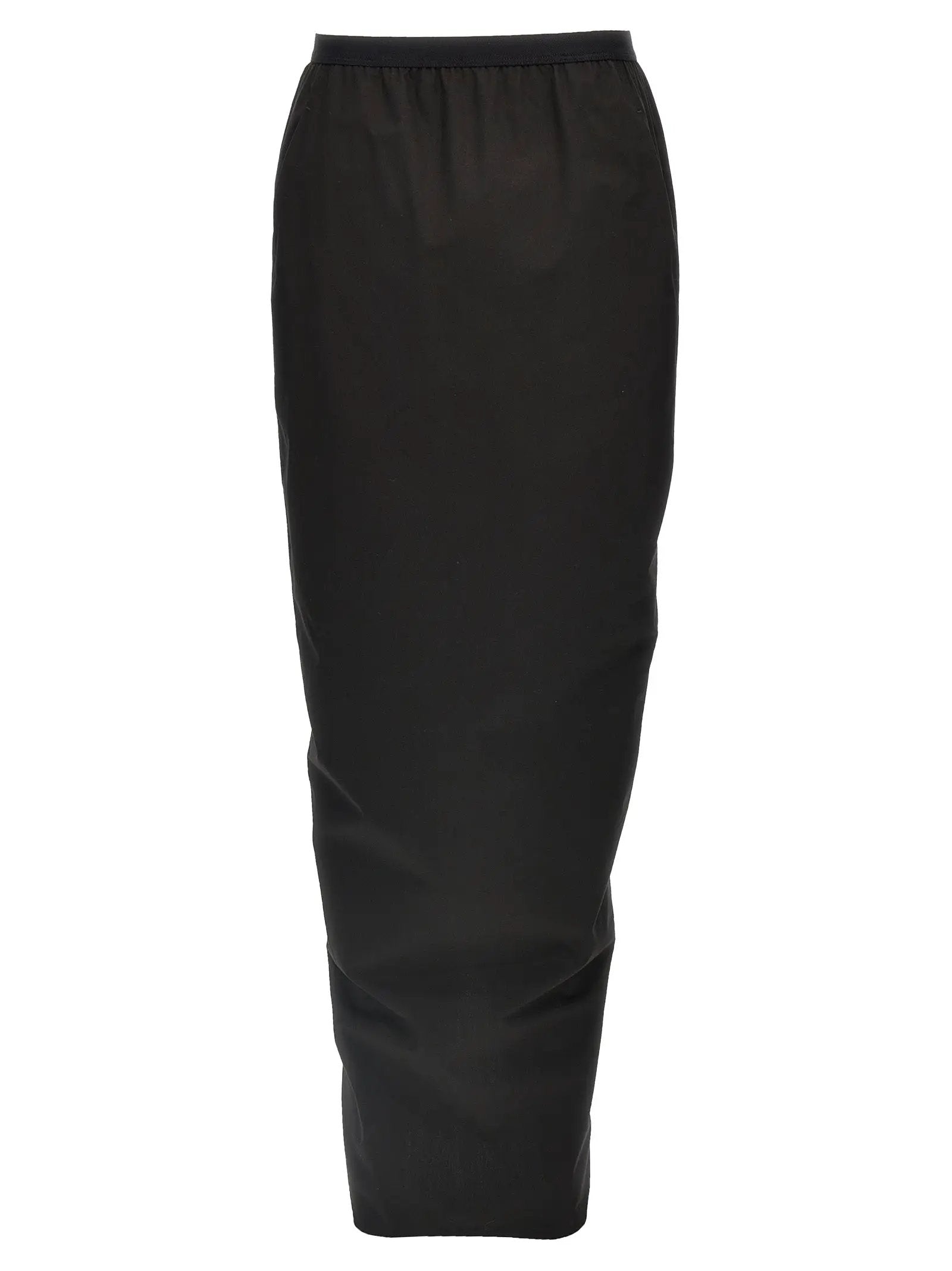 Rick Owens Black Cotton Mini Skirt