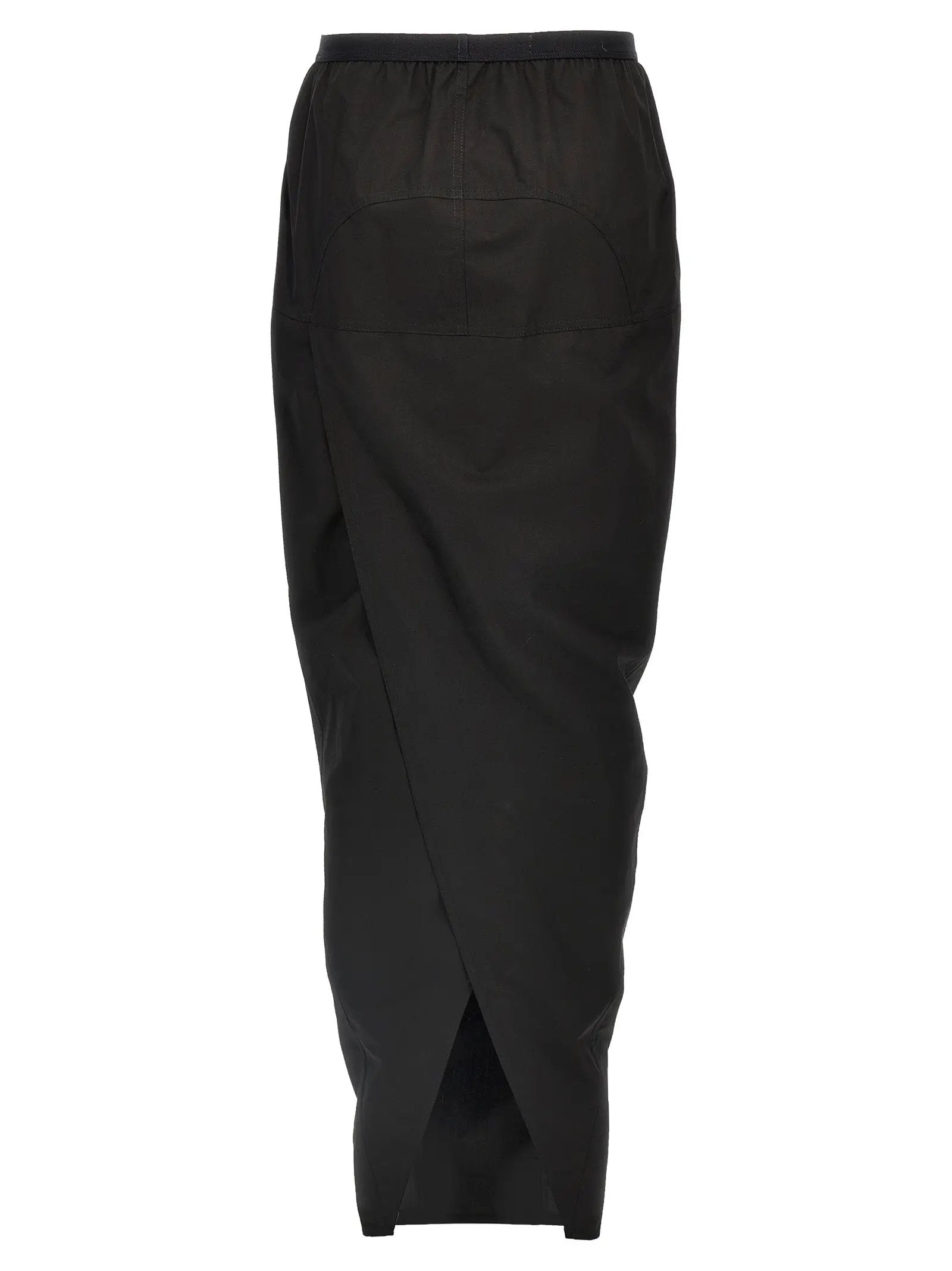 Rick Owens Black Cotton Mini Skirt