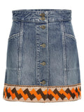 Valentino Garavani Multicolor Cotton Long Skirt