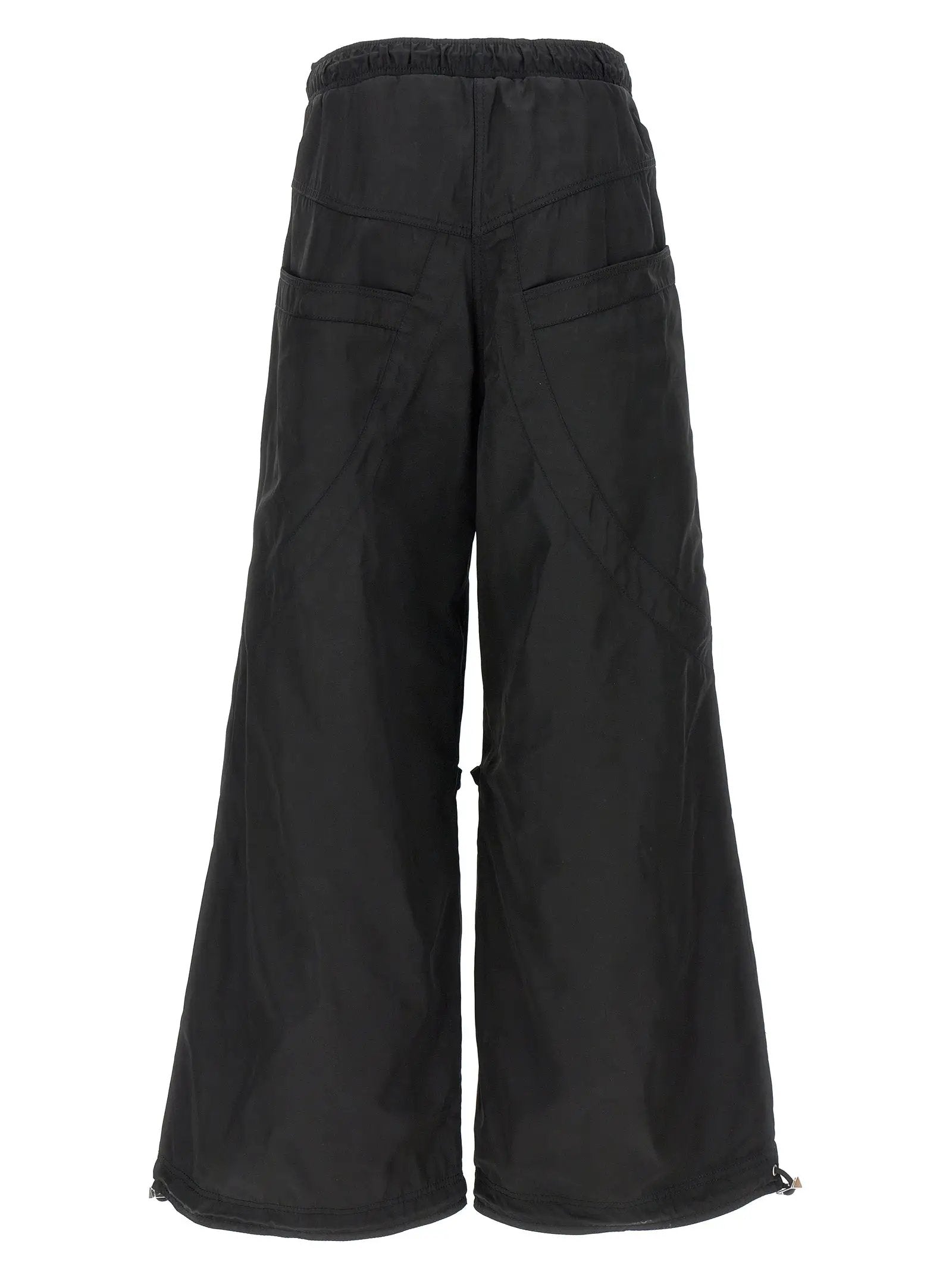 The Attico Black Polyester Casual Pants