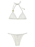 Haut et bas de bikini Dolce & Gabbana en polyamide blanc